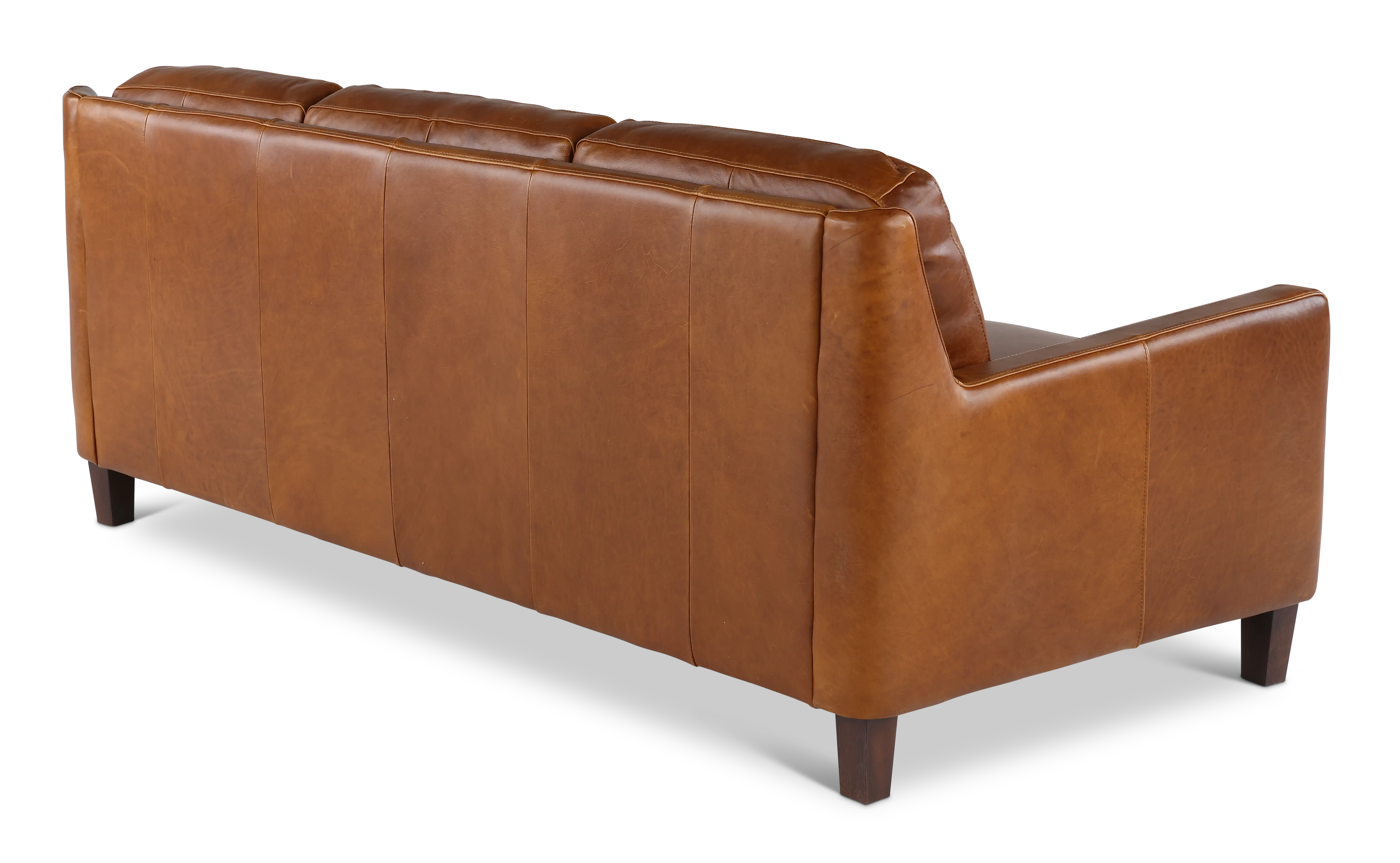 Leon Brown Leather Sofa-6