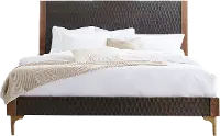 Santa Cruz Antique Bronze and Brown King Bed