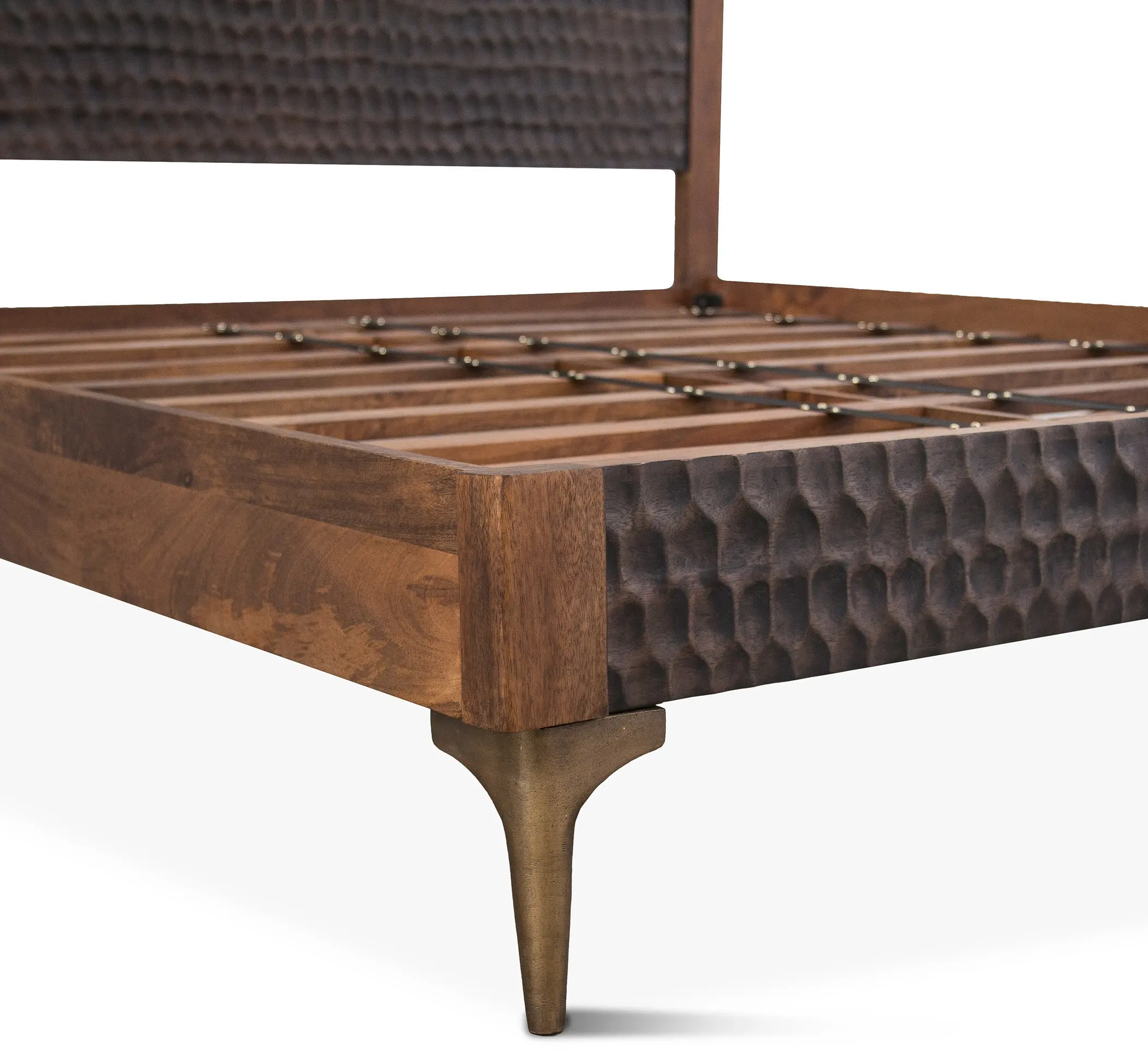 Santa Cruz Antique Bronze and Brown King Bed-6