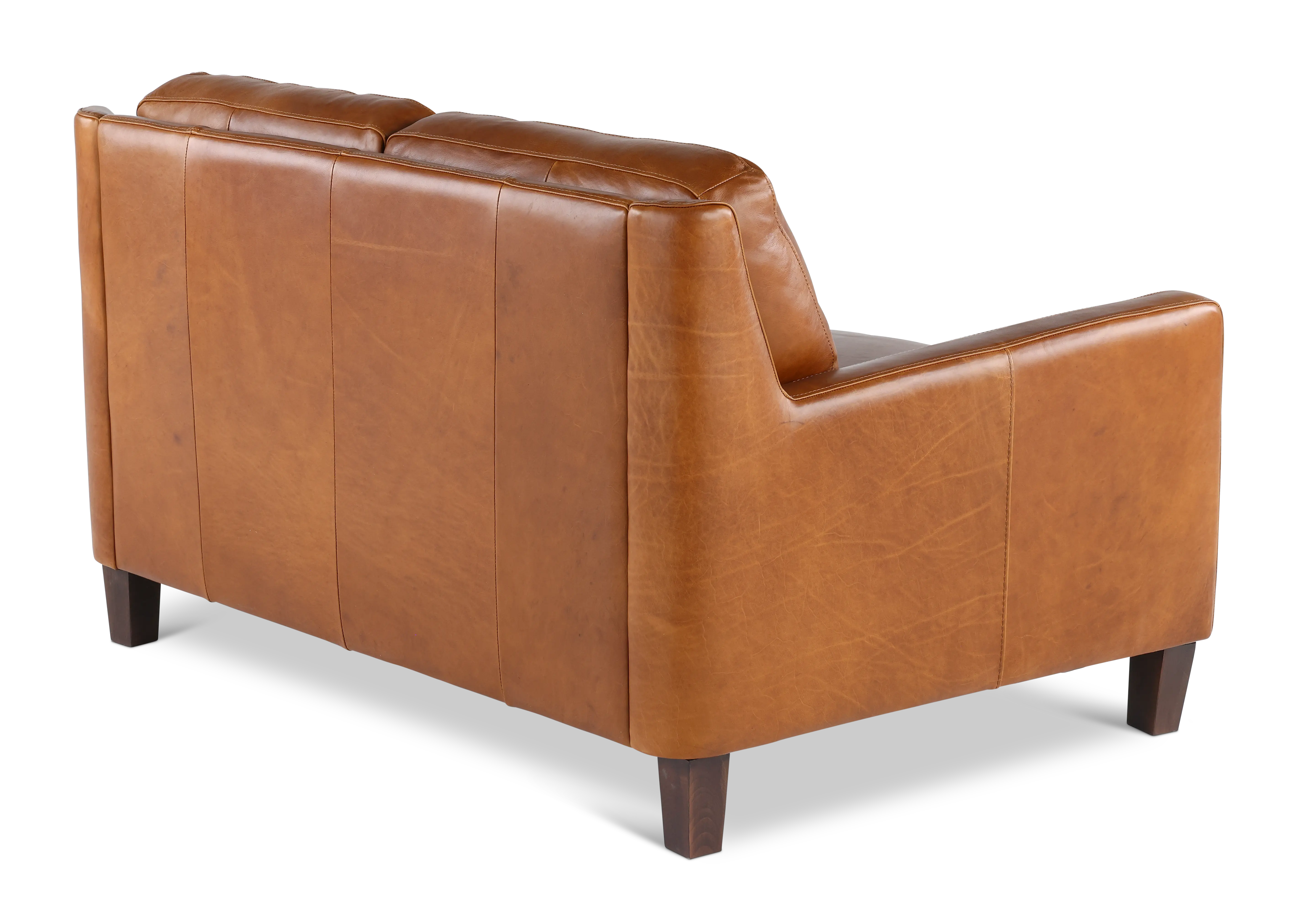 Leon Brown Leather Loveseat-6