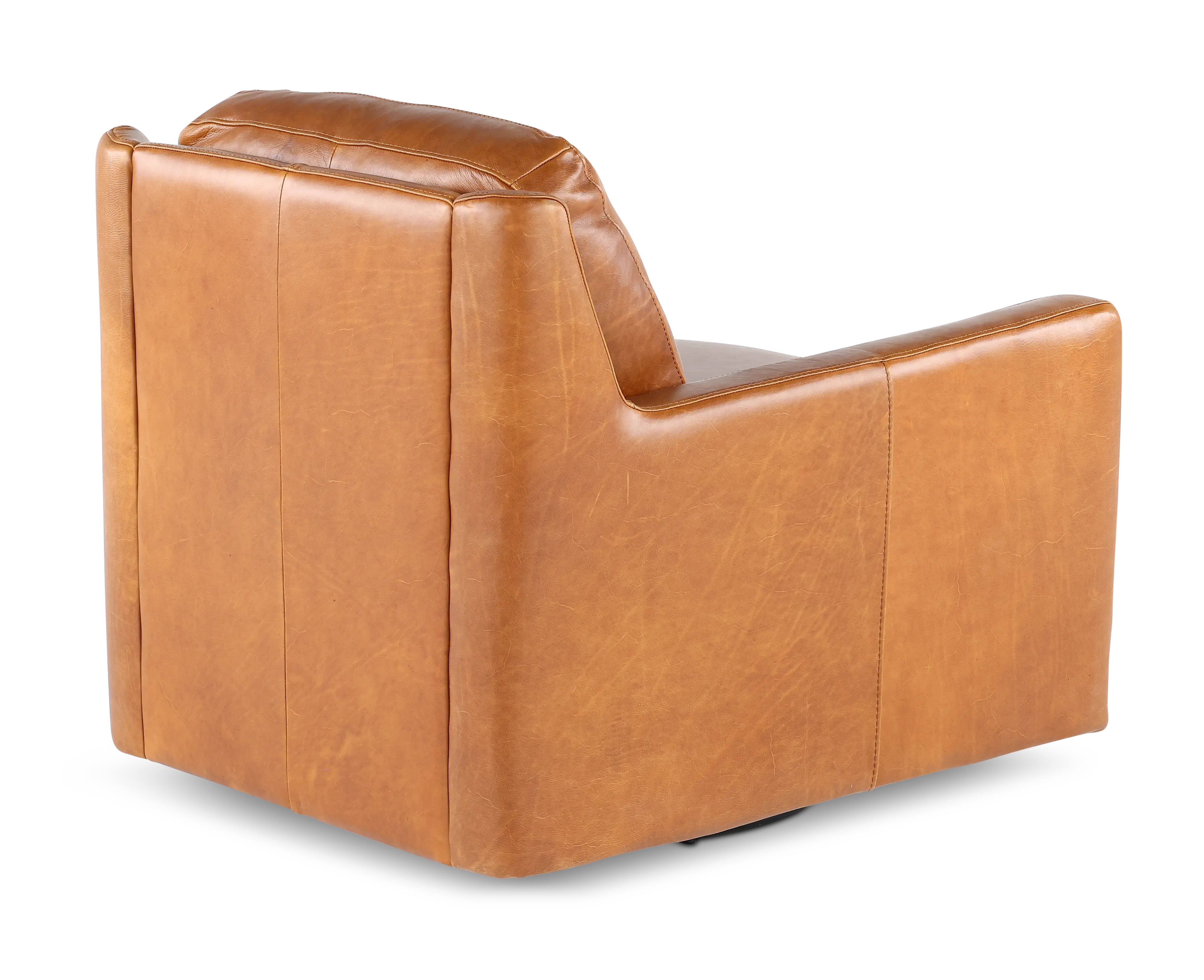 Leon Brown Leather Swivel Chair-7