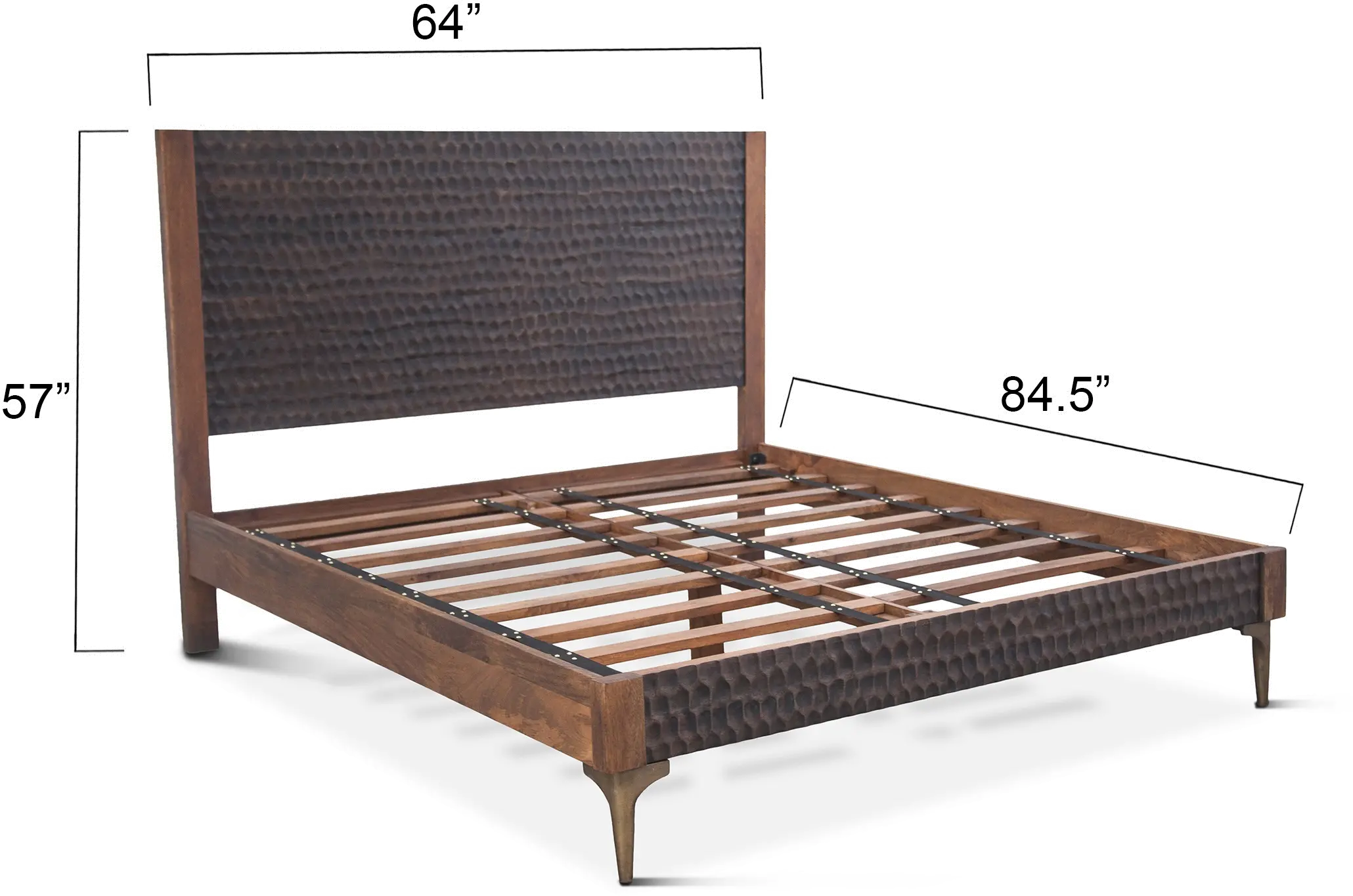 Santa Cruz Antique Bronze and Brown Queen Bed-4