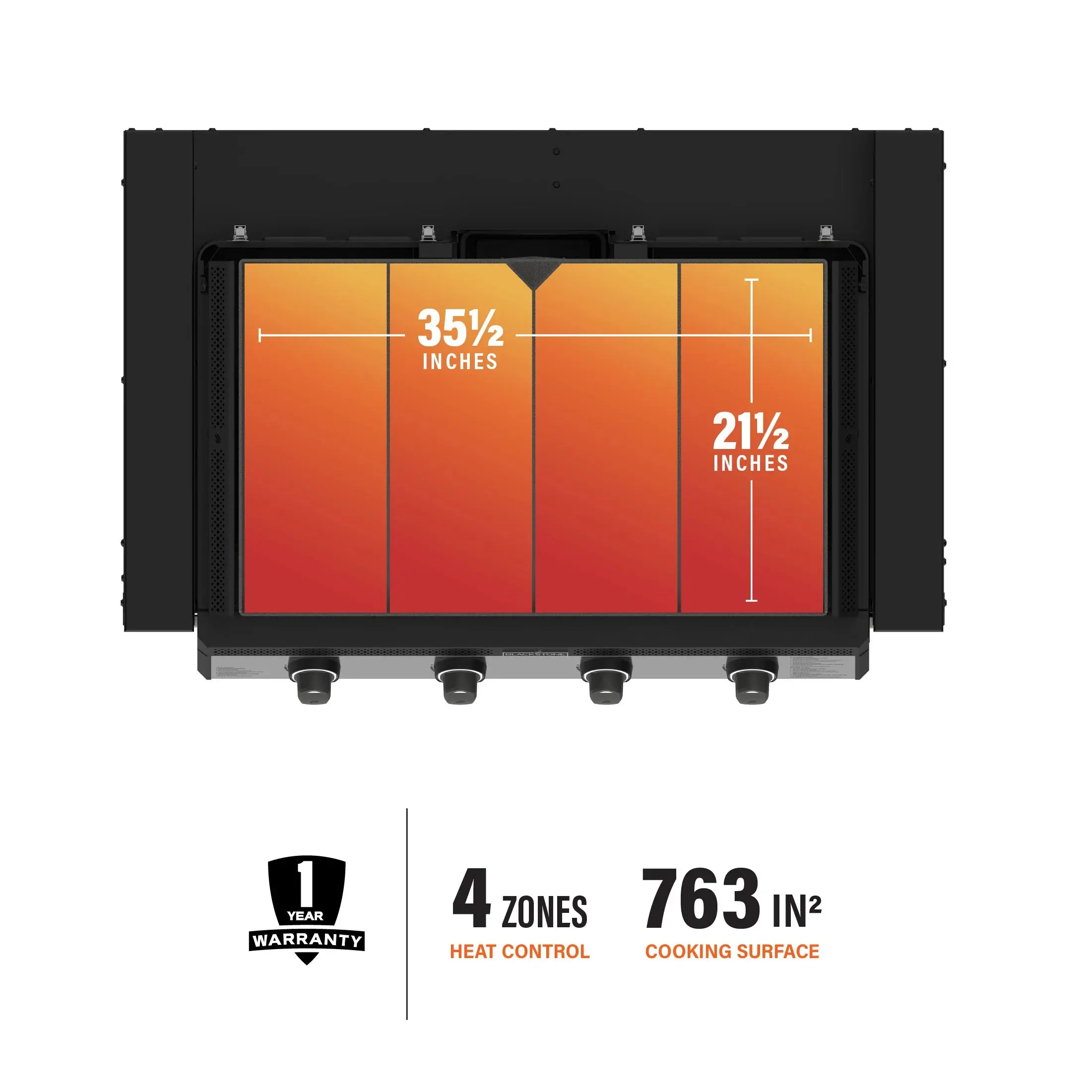 6303 Blackstone 36  Natural Gas Drop-In Griddle with Hood-6
