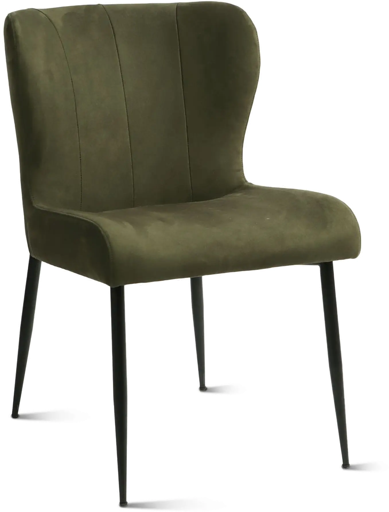 Jennifer Green Suede Dining Chair-1