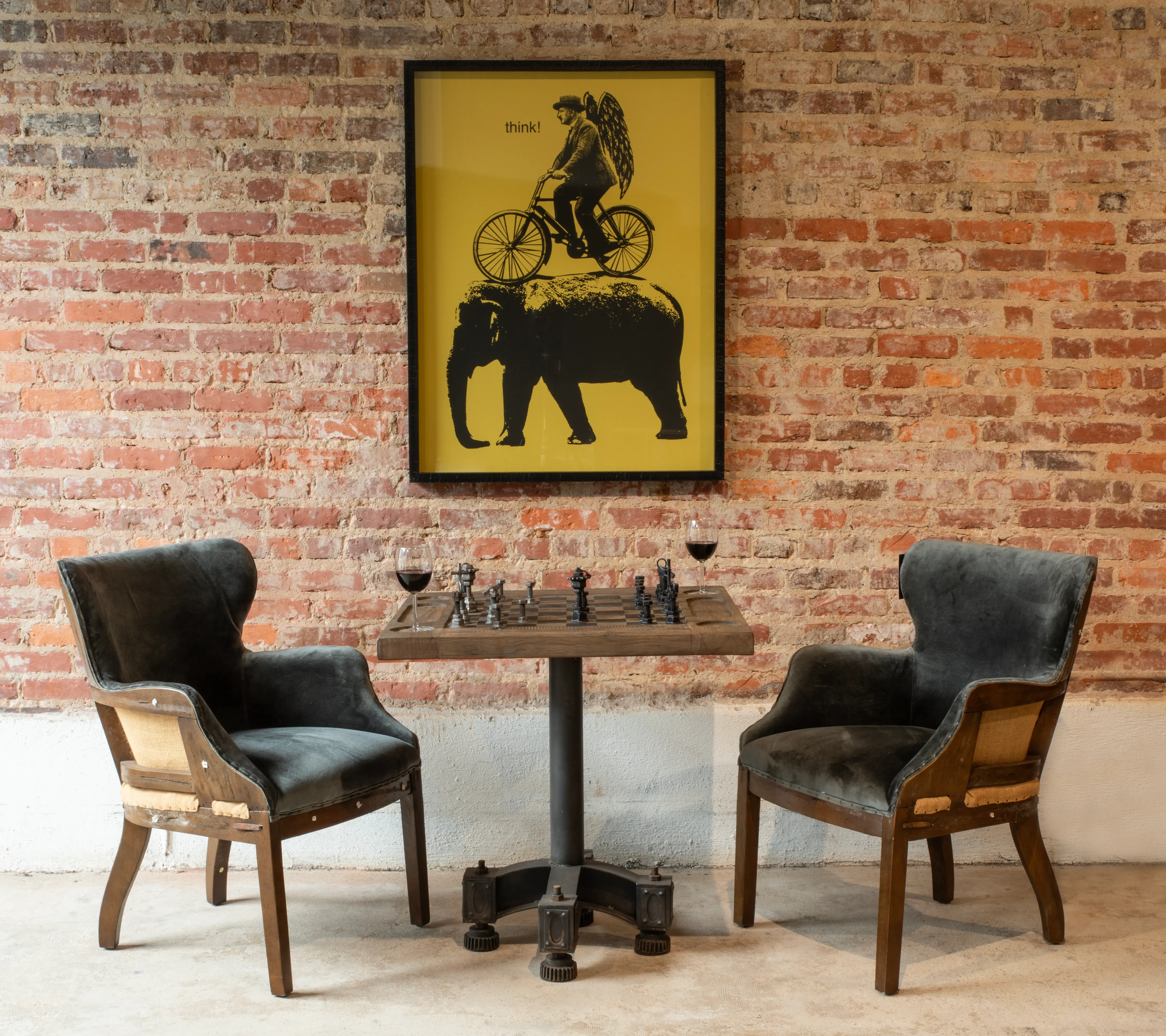 Eiffel Brown Chess Bistro Table-2