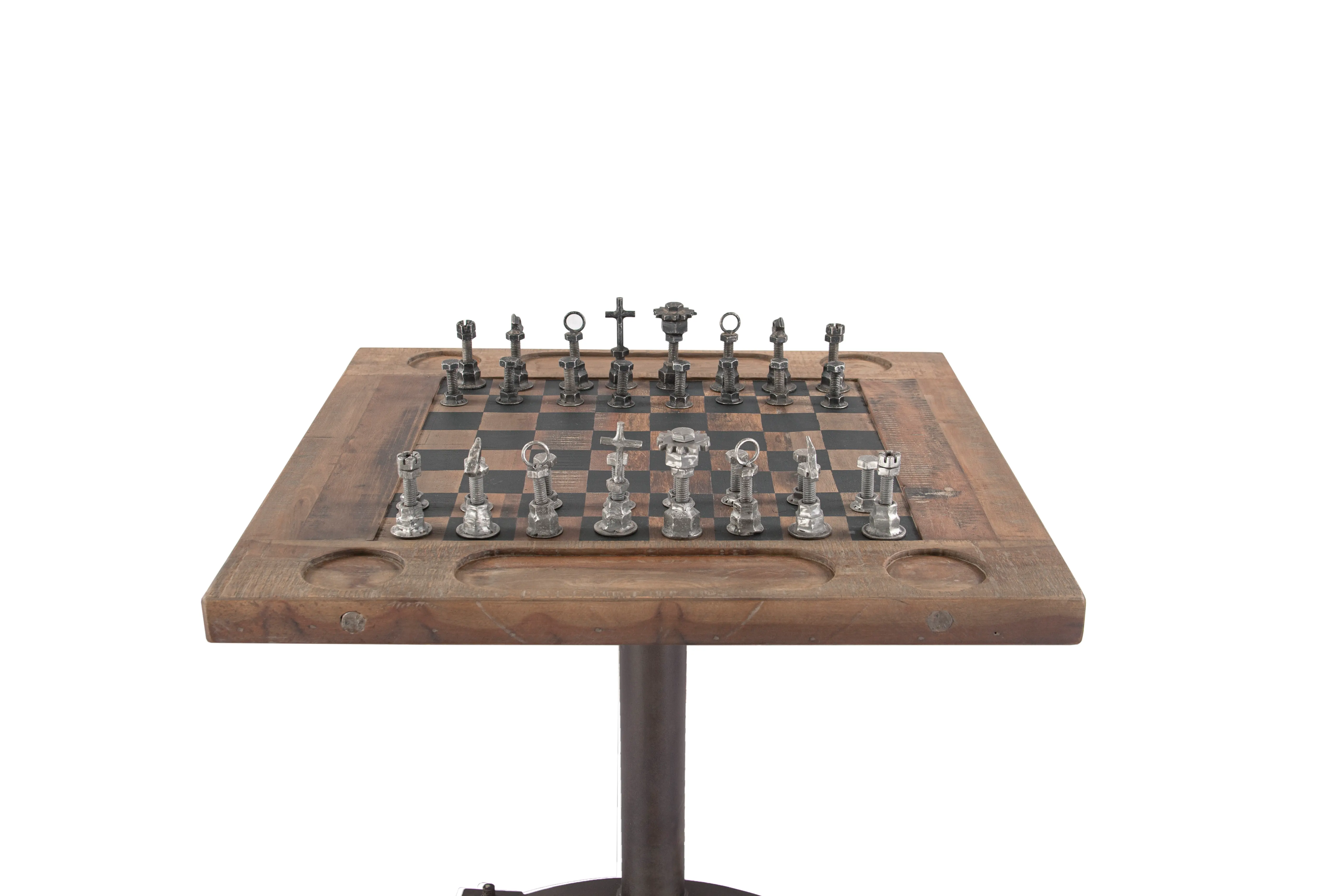Eiffel Brown Chess Bistro Table-3