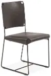 New York Black Leather Dining Chair