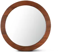 Cosmopolitan Honey Brown Round Mirror