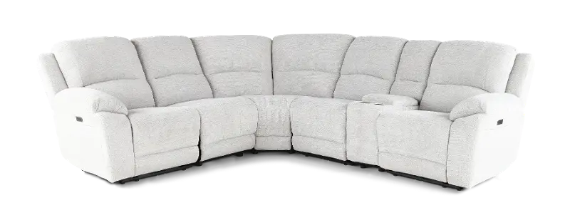 Sahara Nickle Light Gray 6-Piece Power Reclining Sectional