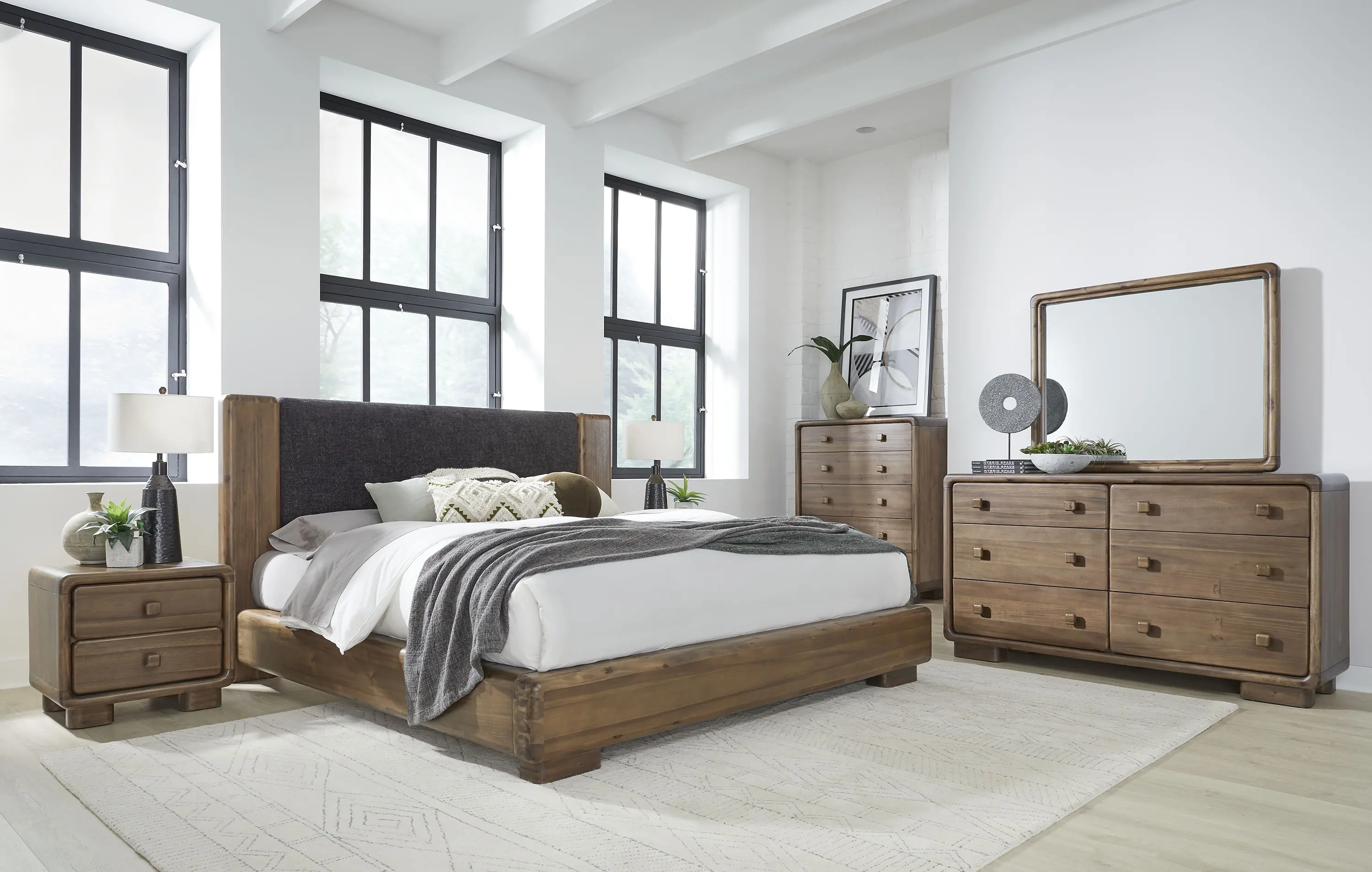 Boka Black and Brown Queen Platform Bed-2
