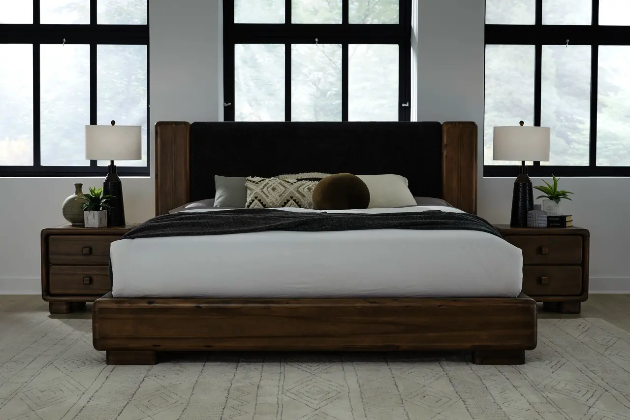 Boka Black and Brown Queen Platform Bed-5