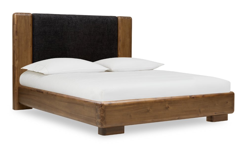 Boka Brown and Black Queen Platform Bed