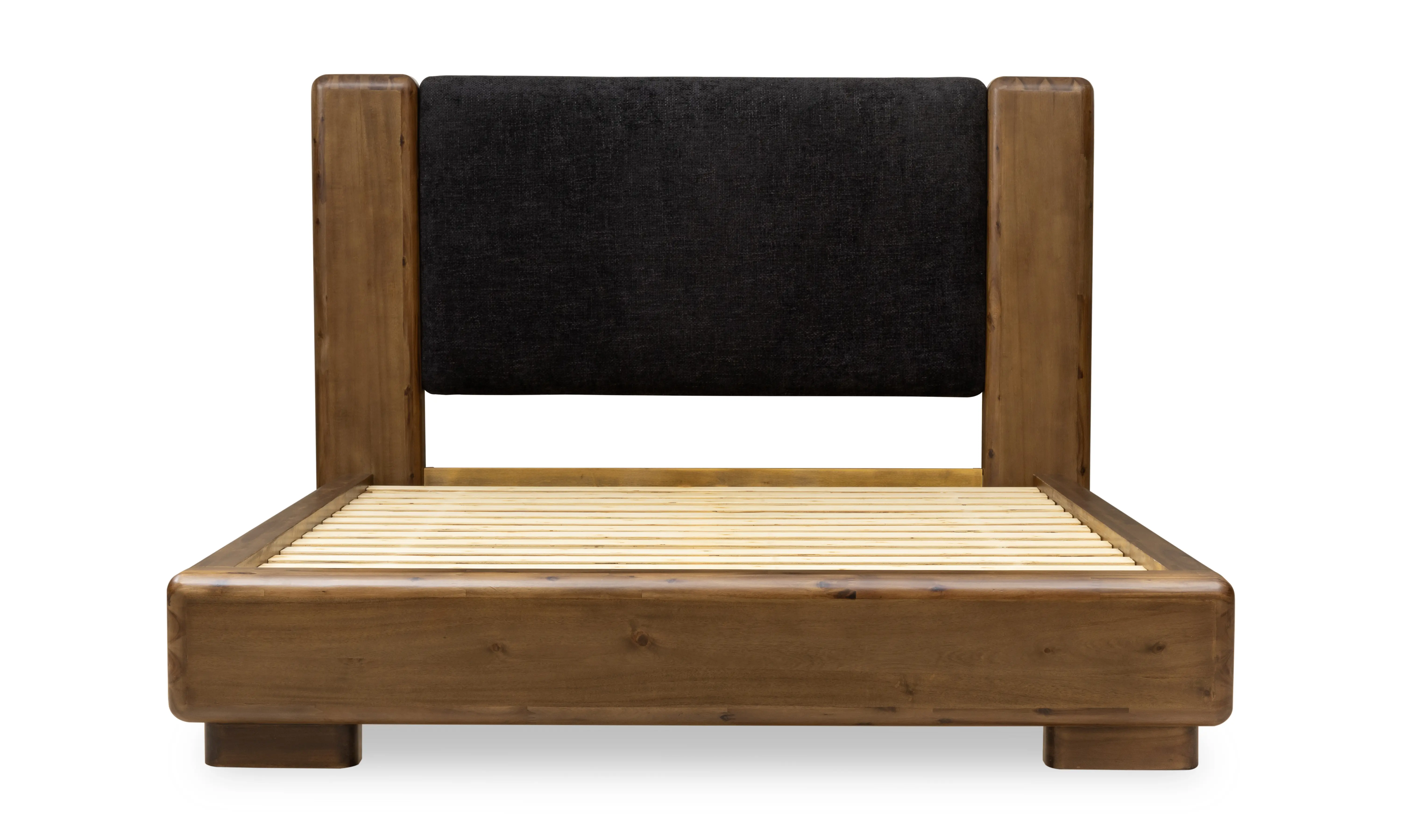 Boka Brown and Black Queen Platform Bed-3