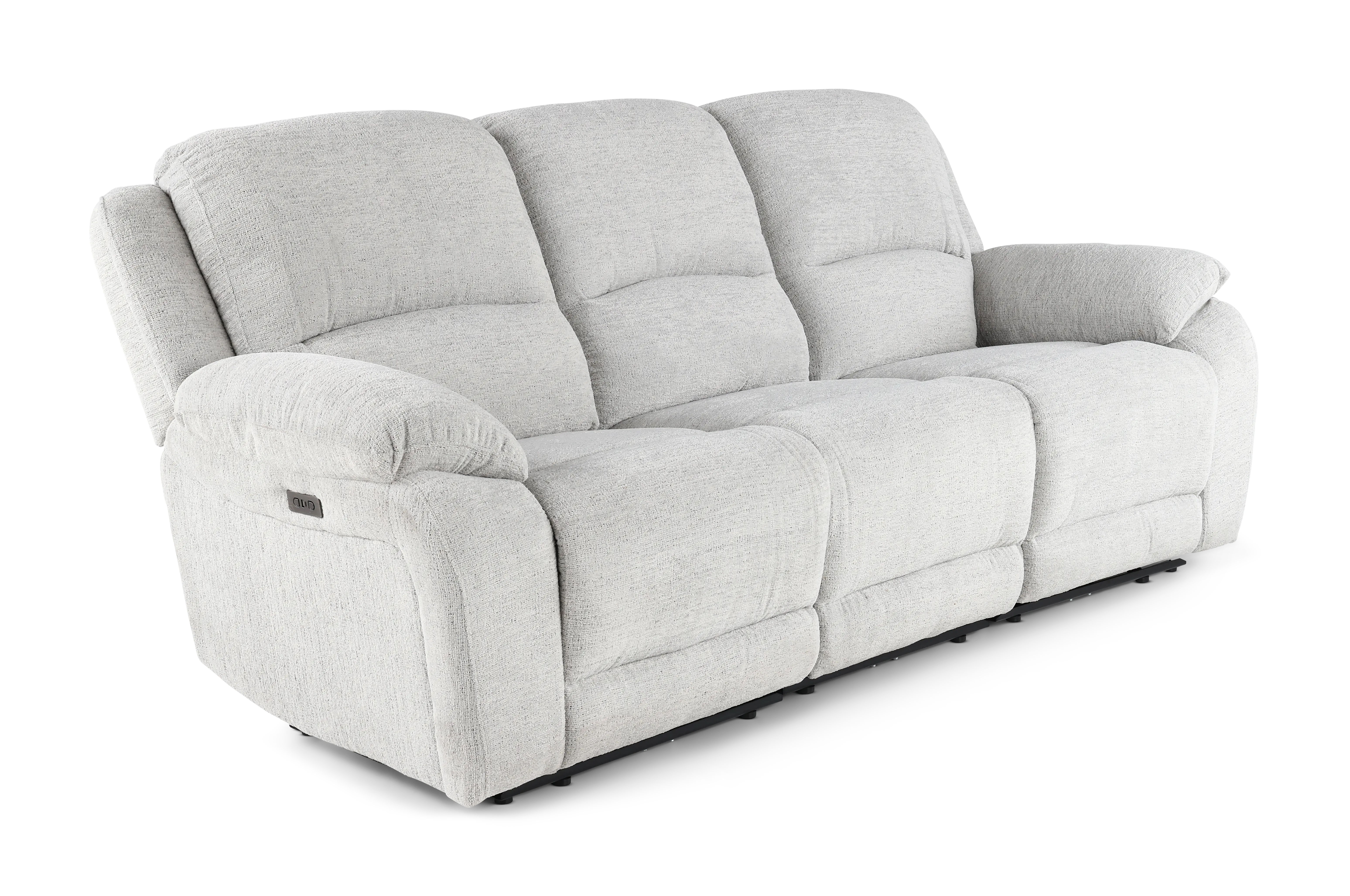 Sahara Nickle Light Gray Triple Power Reclining Sofa-4