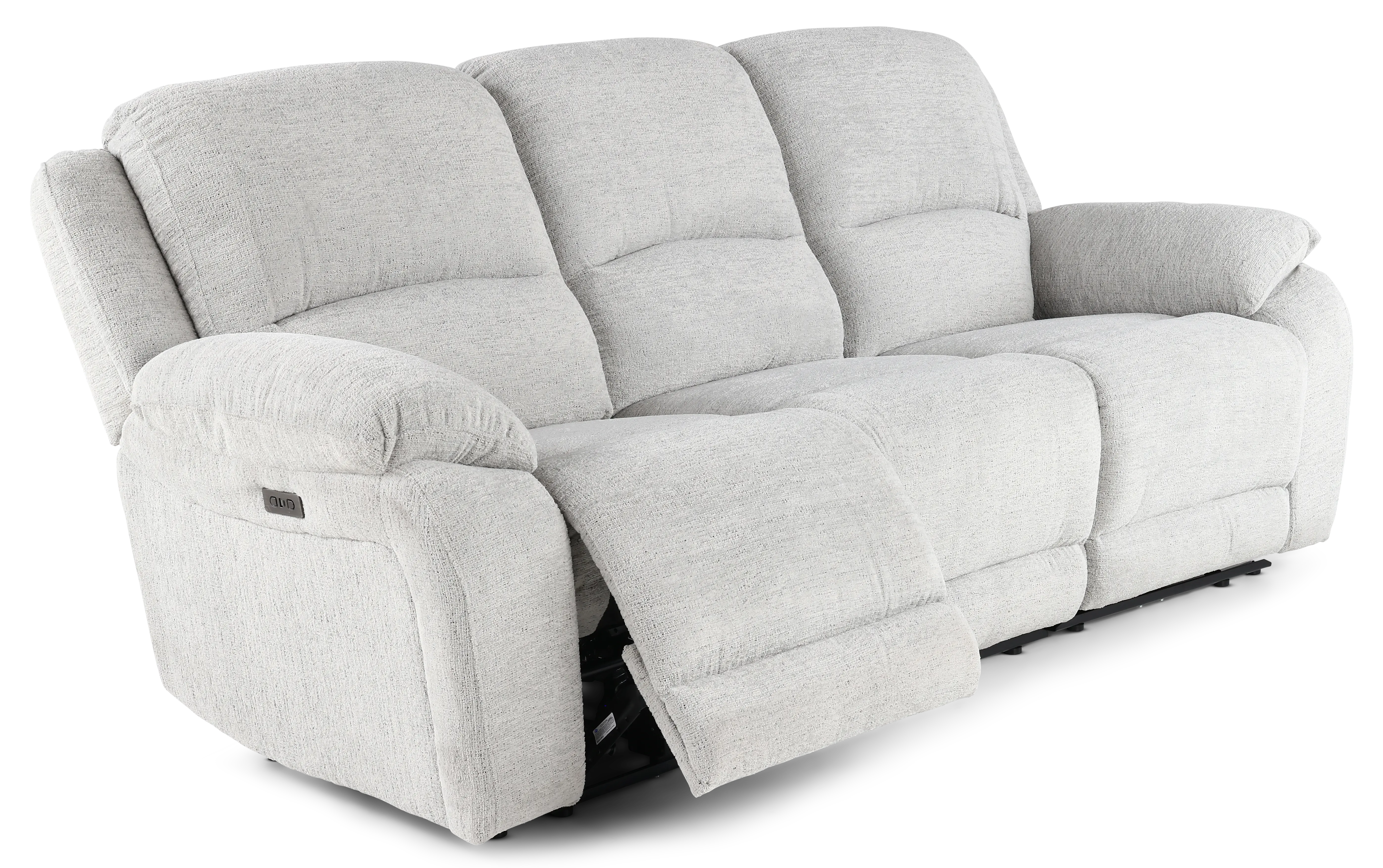 Sahara Nickle Light Gray Triple Power Reclining Sofa-5