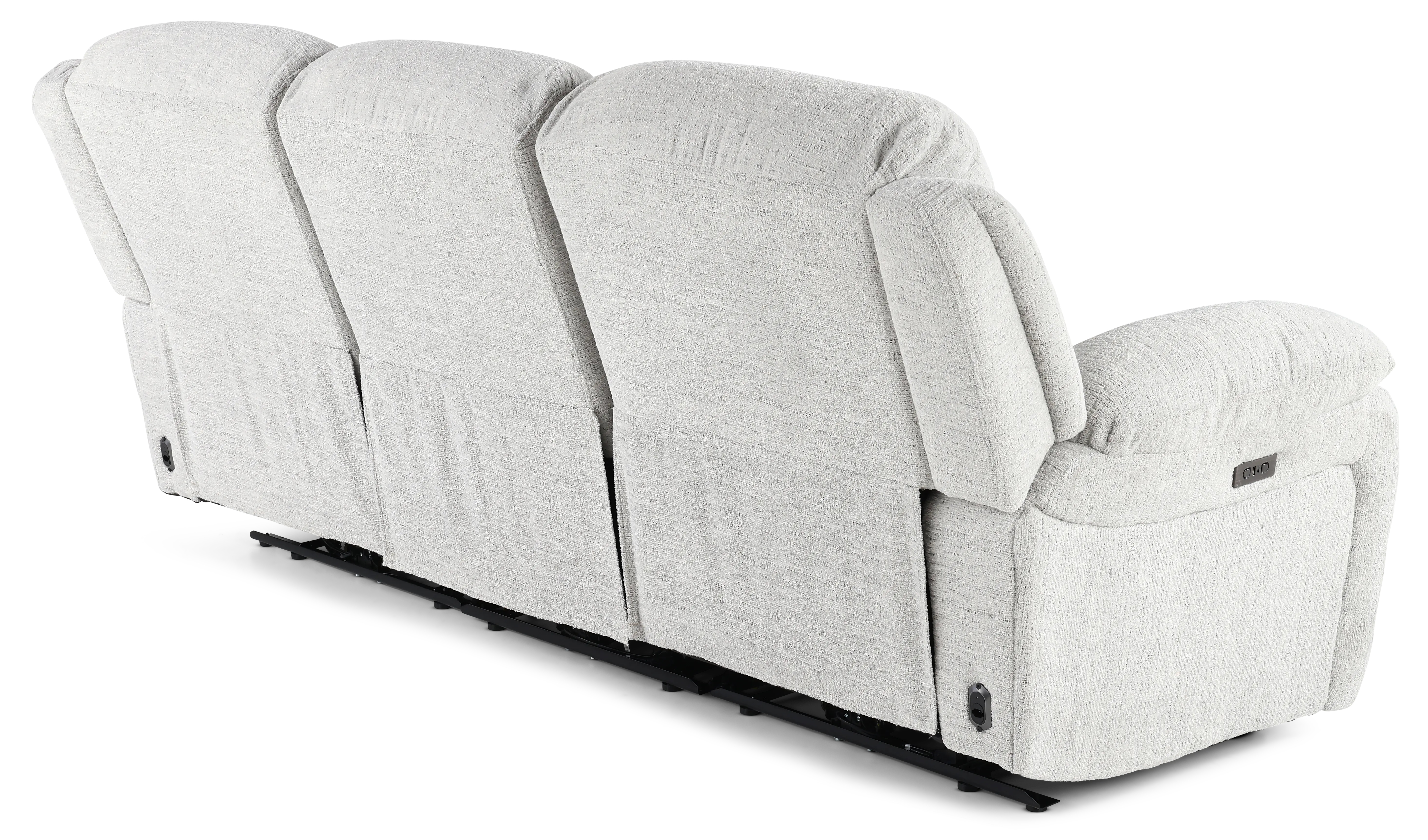 Sahara Nickle Light Gray Triple Power Reclining Sofa-6