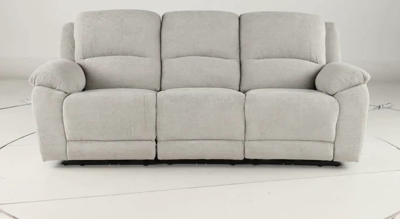 Sahara Nickle Light Gray Triple Power Reclining Sofa-9