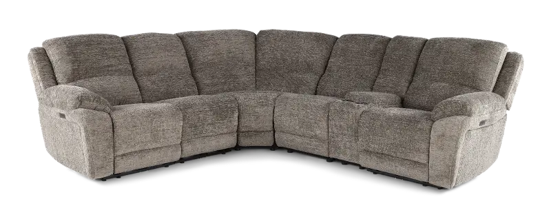 Sahara Stone Dark Gray 6-Piece Power Reclining Sectional