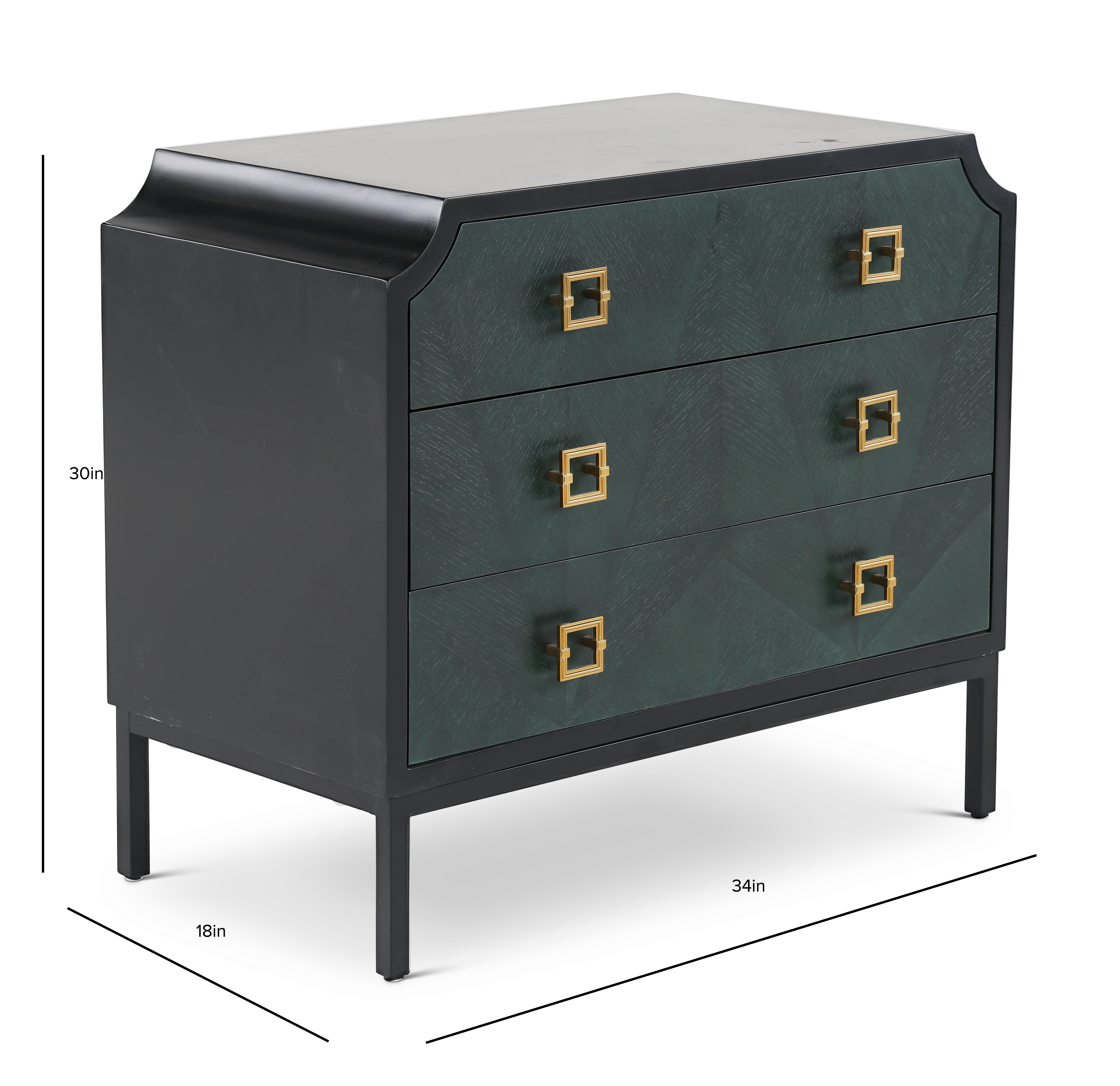 Gemma Blue 3 Drawer Chest-3