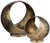 Round Gold Metal Decor, Set of 2