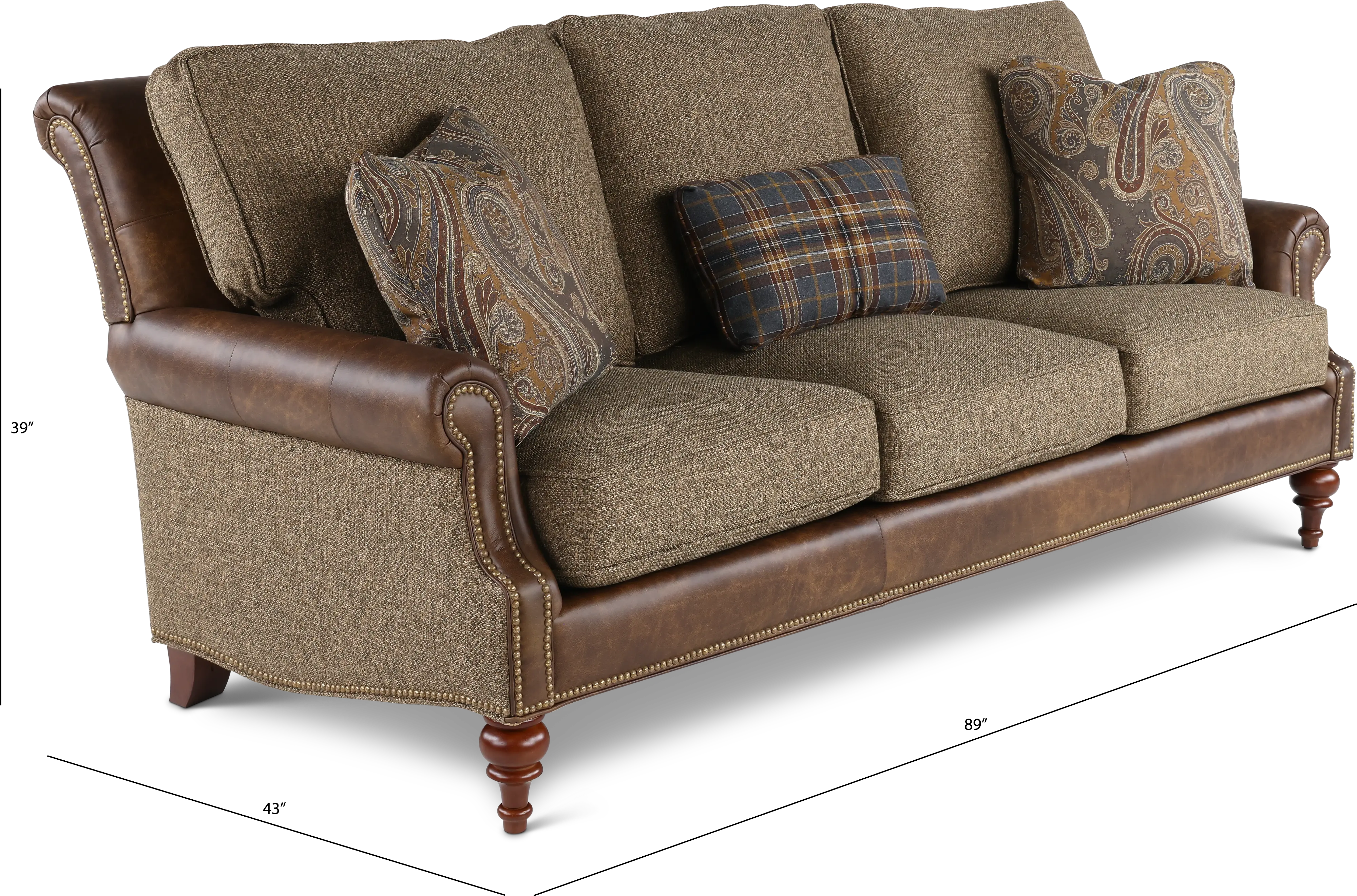 William Two-Tone Brown Sofa-4