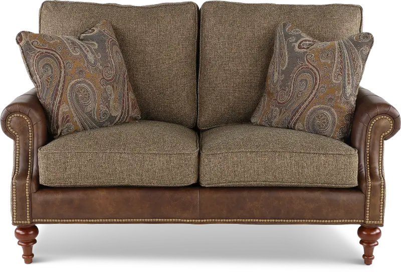 William Two-Tone Brown Loveseat