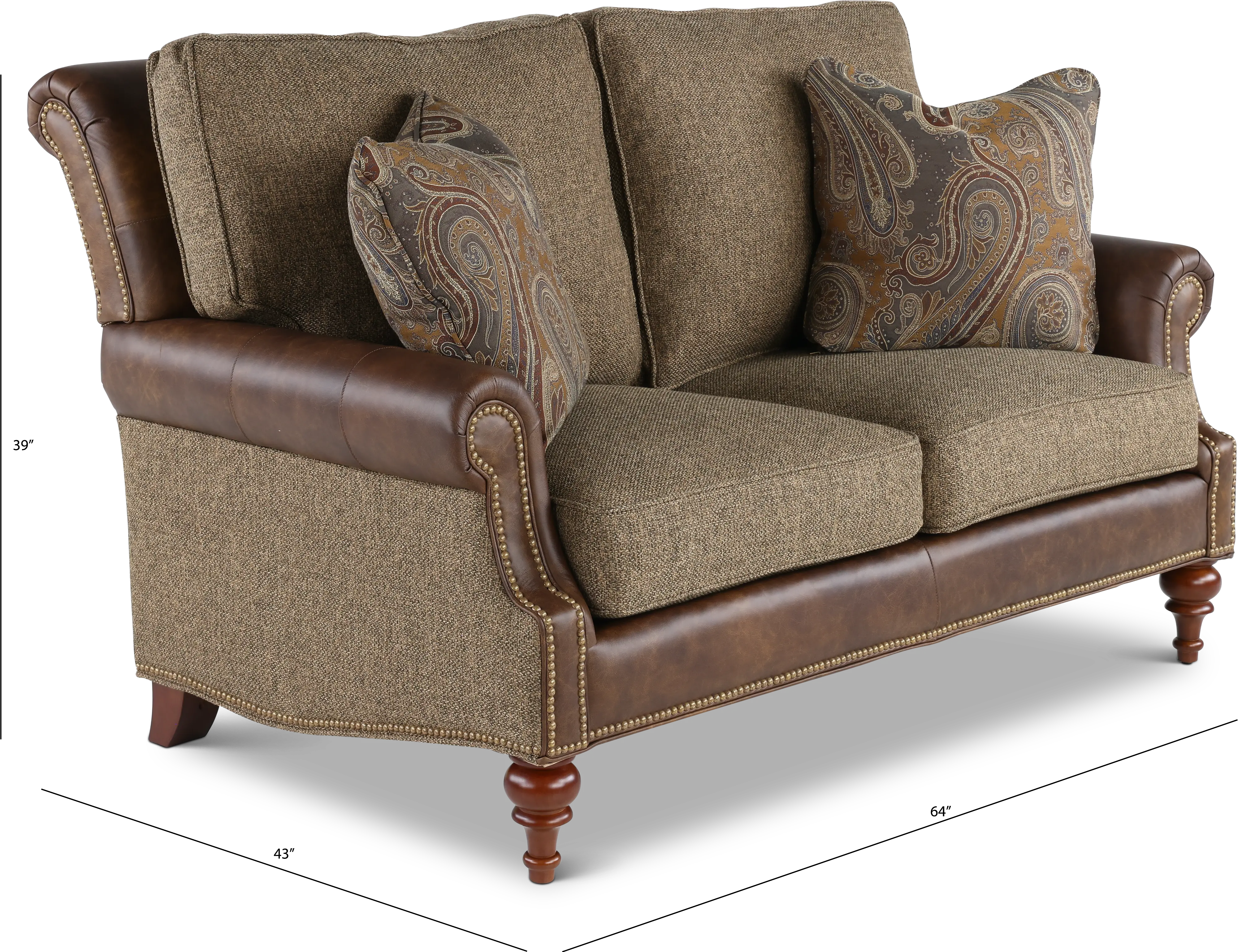 William Two-Tone Brown Loveseat-3