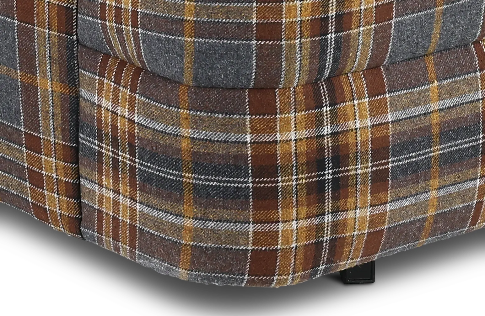 William Brown and Gray Plaid Swivel Chair-7