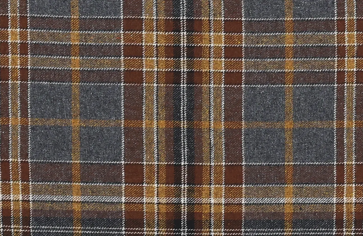 William Brown and Gray Plaid Swivel Chair-8