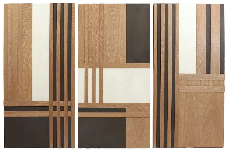 Brown Wooden Wall Decor, Set of 3