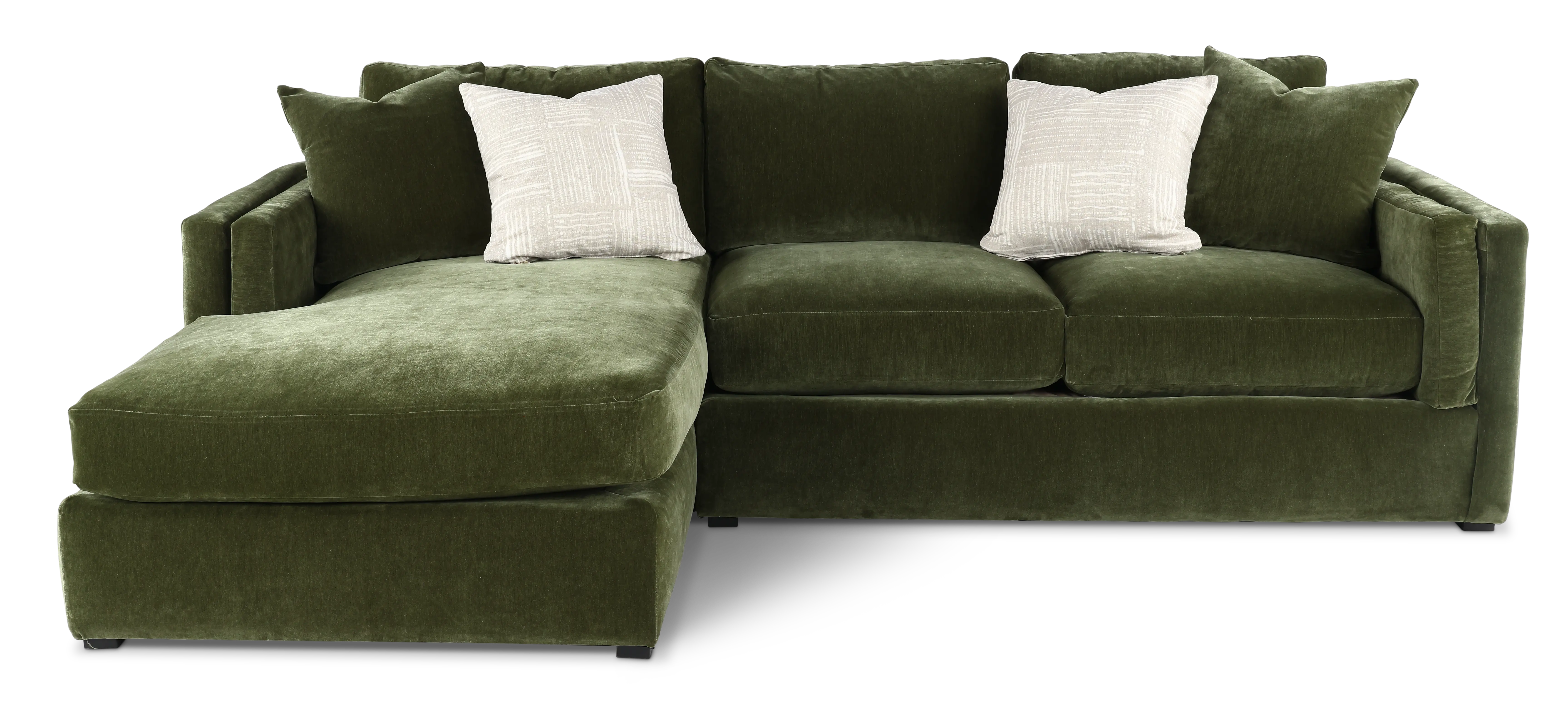 Moss Green 2 Piece Sectional-1