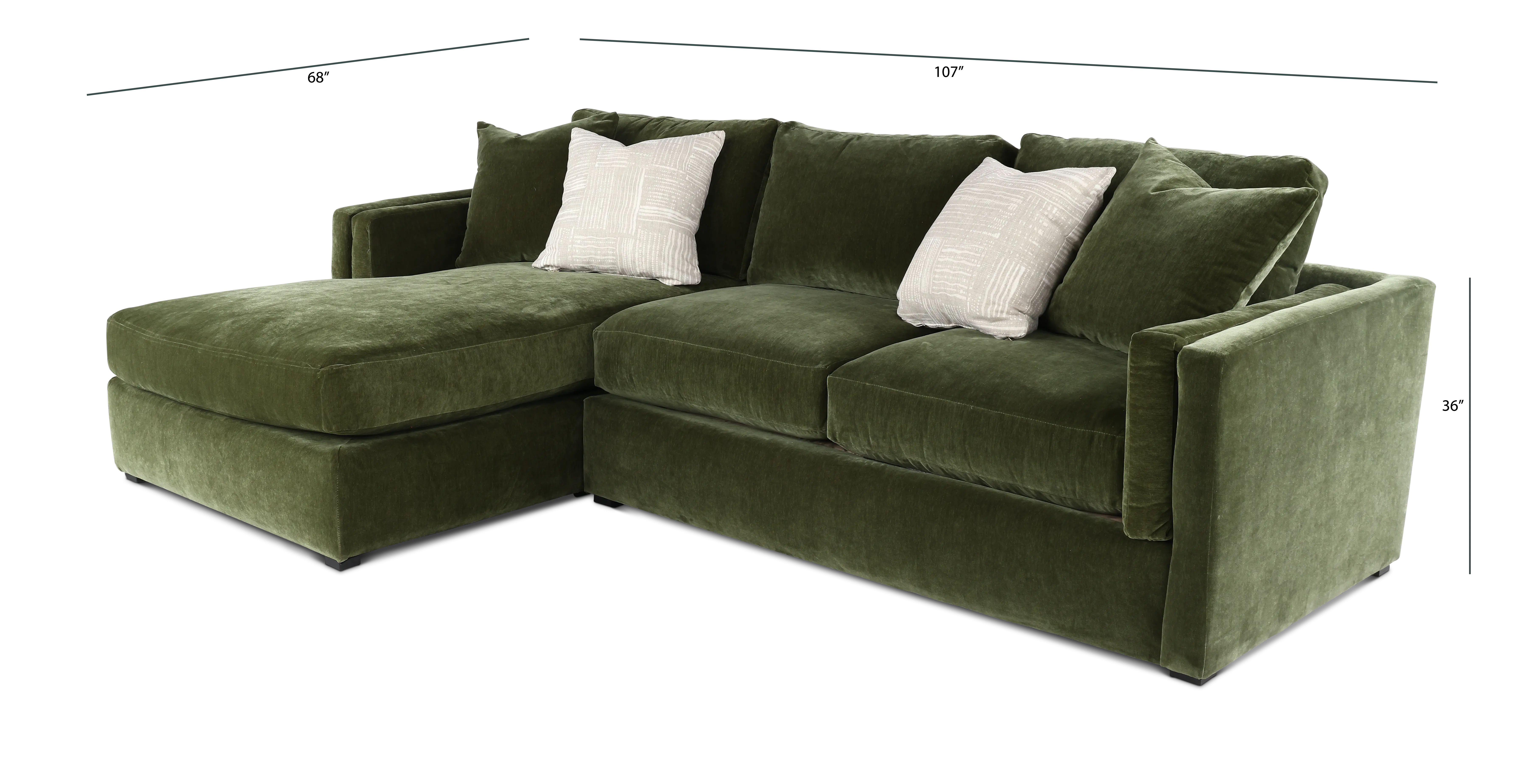 Moss Green 2 Piece Sectional-3