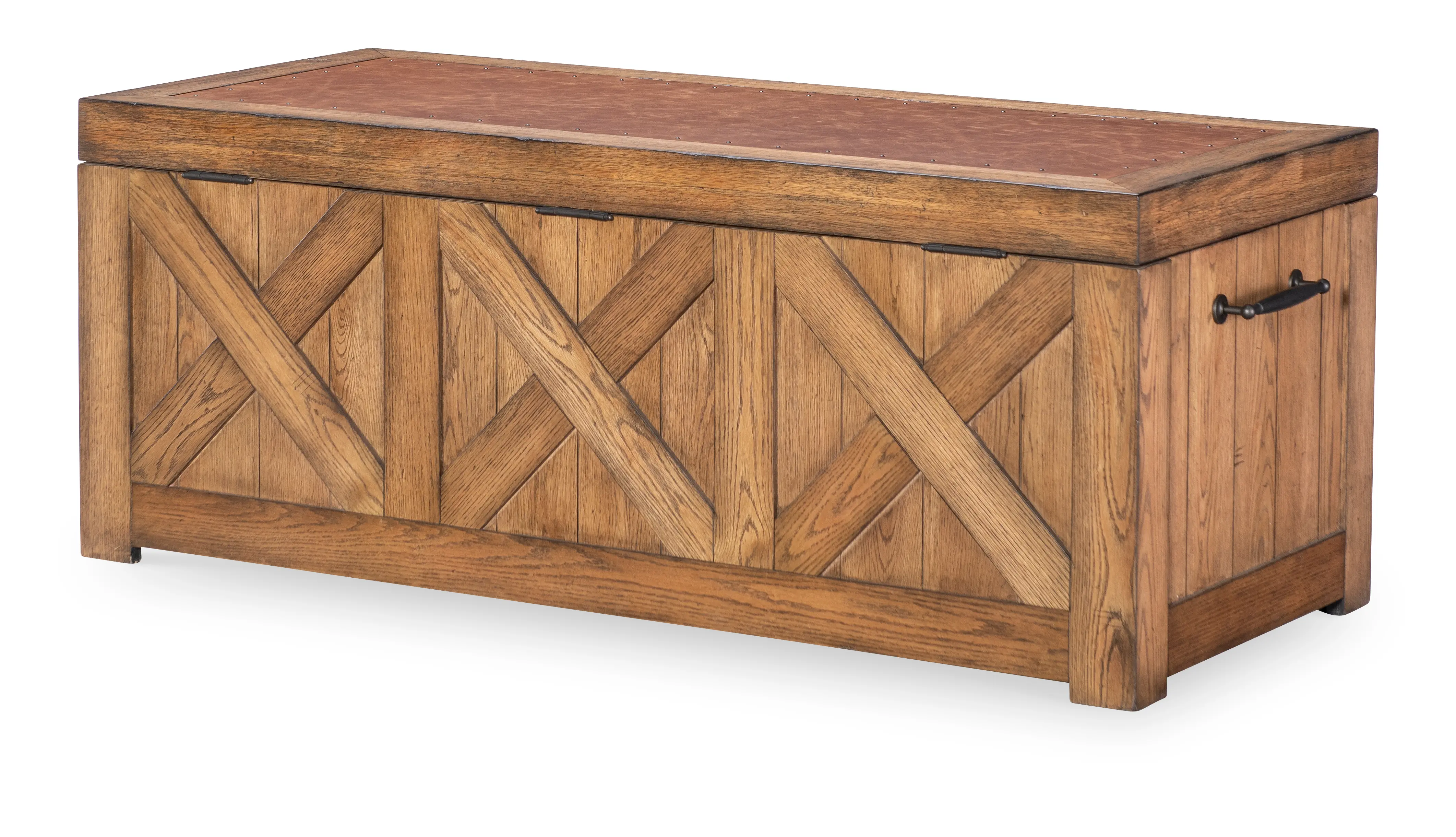 Country Living Oak Captain's Truck Coffee Table-1