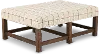 Country Living Beige Upholstered Ottoman Coffee Table