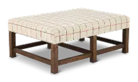 Country Living Beige Upholstered Ottoman Coffee Table