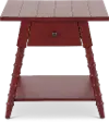 Country Living Red Bobbin Leg End Table