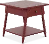 Country Living Red Bobbin Leg End Table