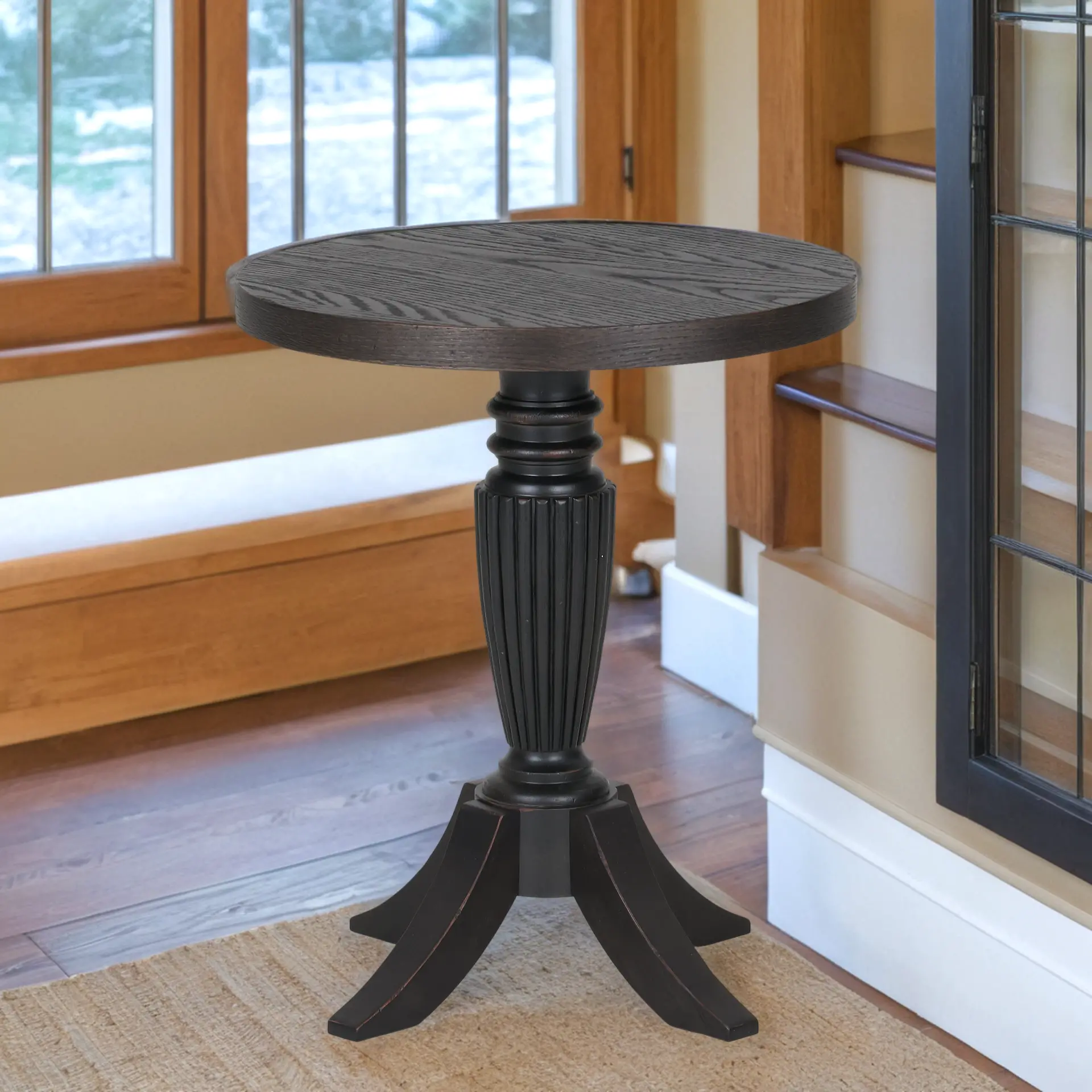 Country Living Black End Table-8