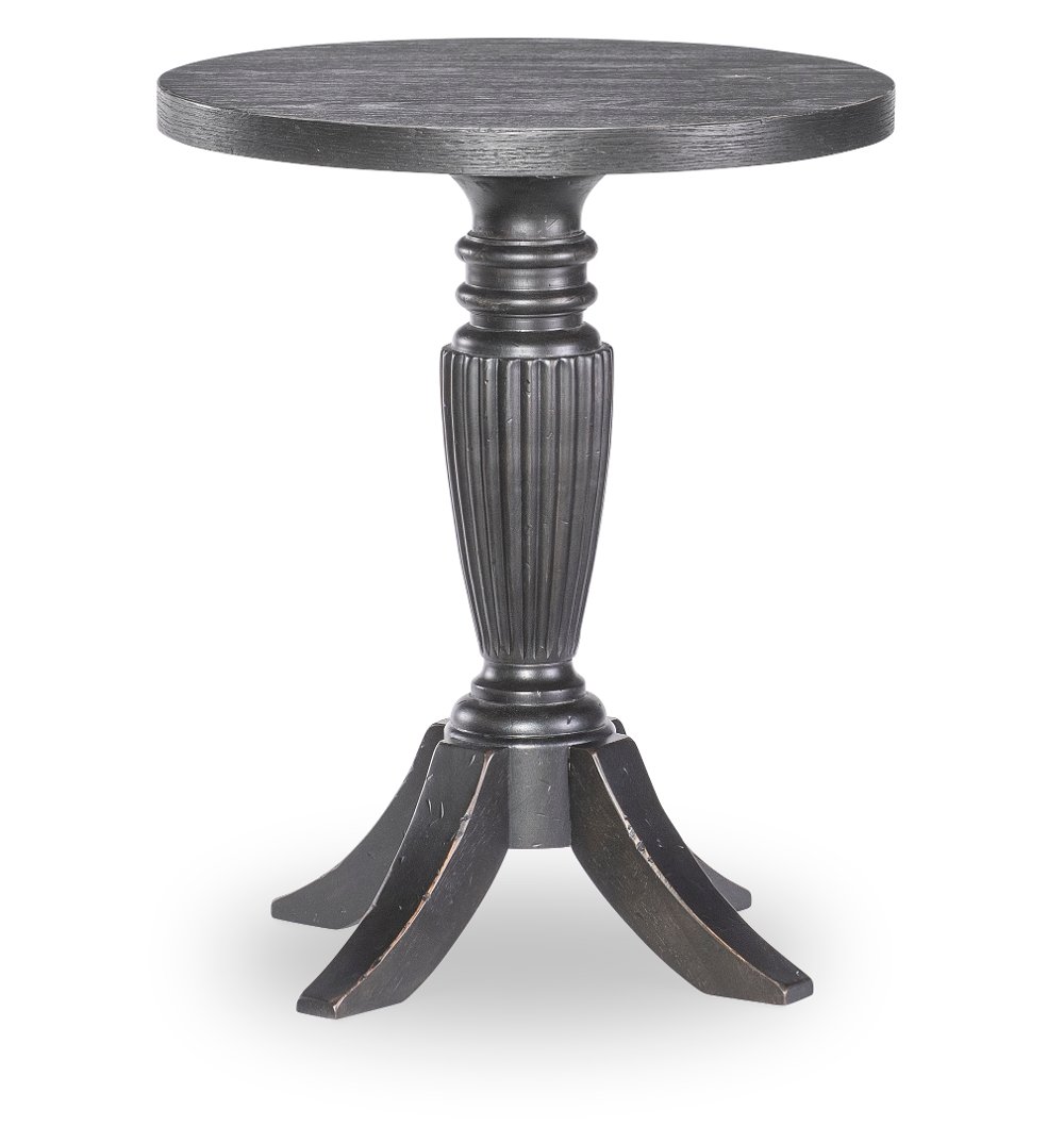 Country Living Black Vintage Market Round End Table
