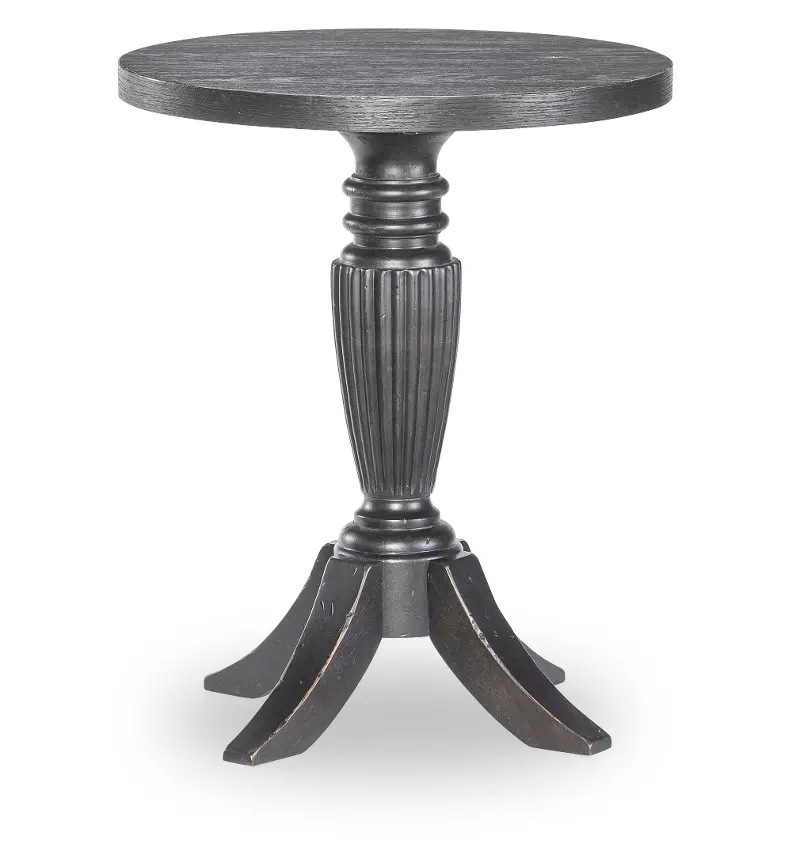 Country Living Black Vintage Market Round End Table