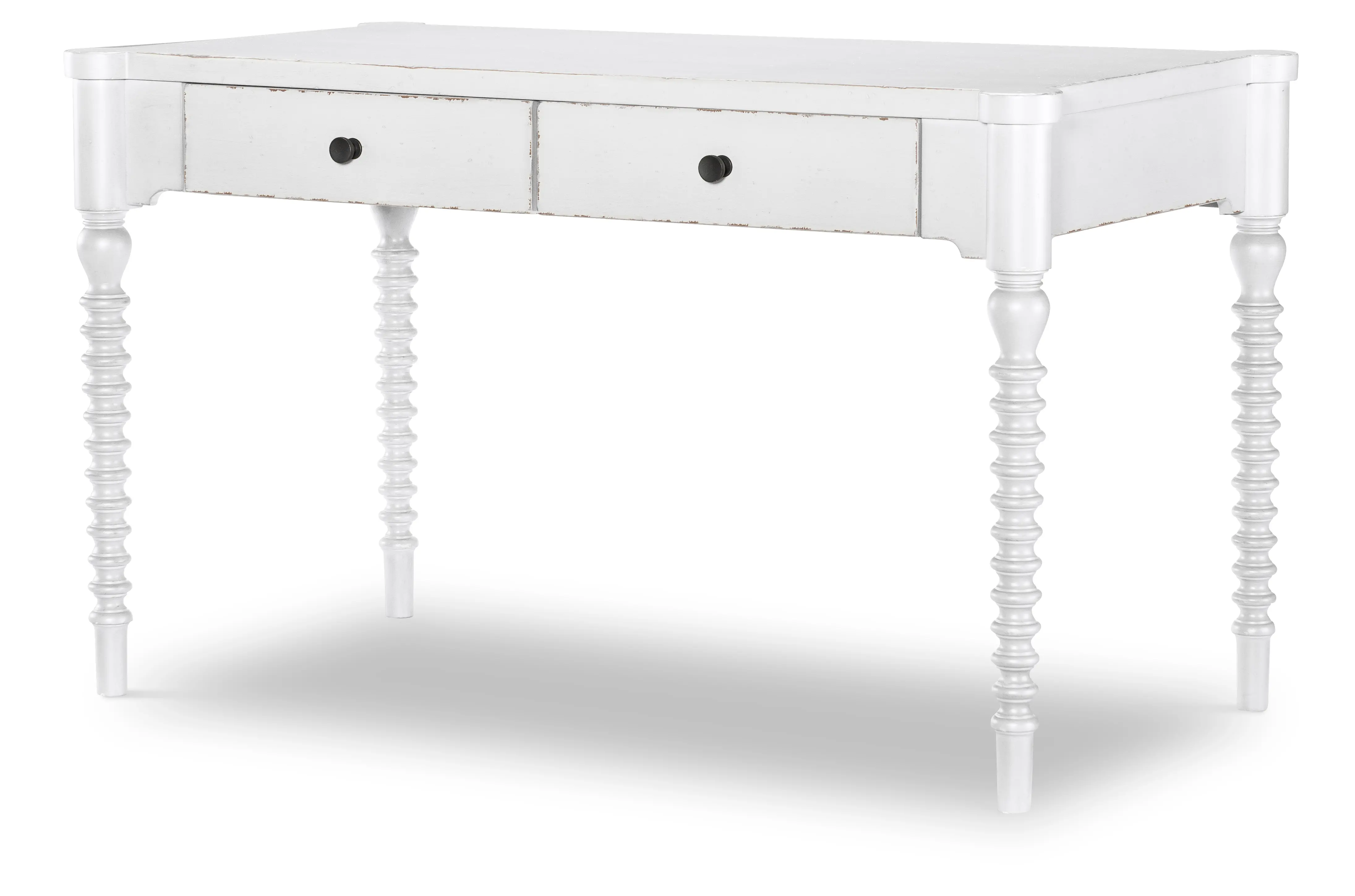 Country Living White Bobbin Leg Writing Desk-4