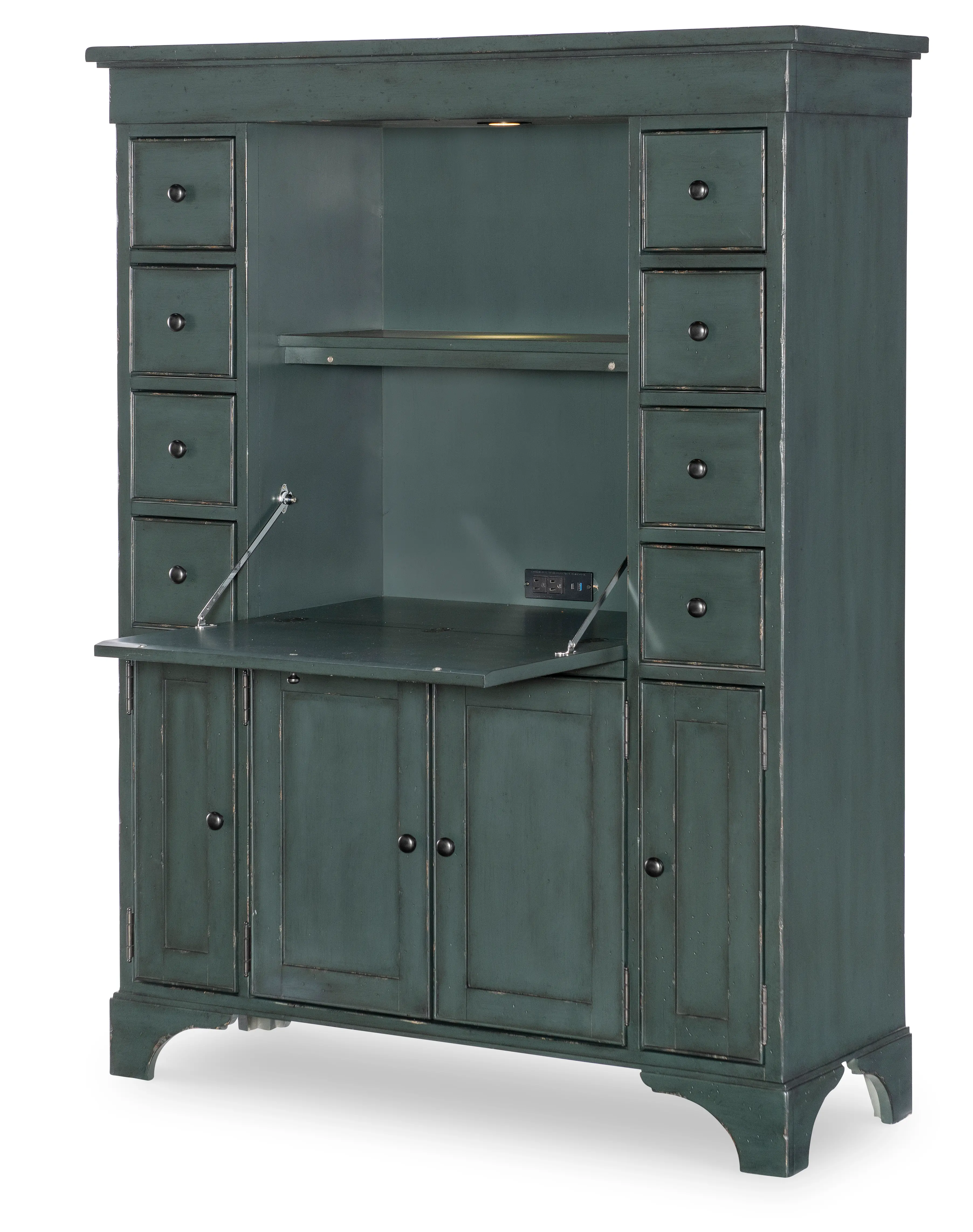 Country Living Green Secretary Cabinet-4
