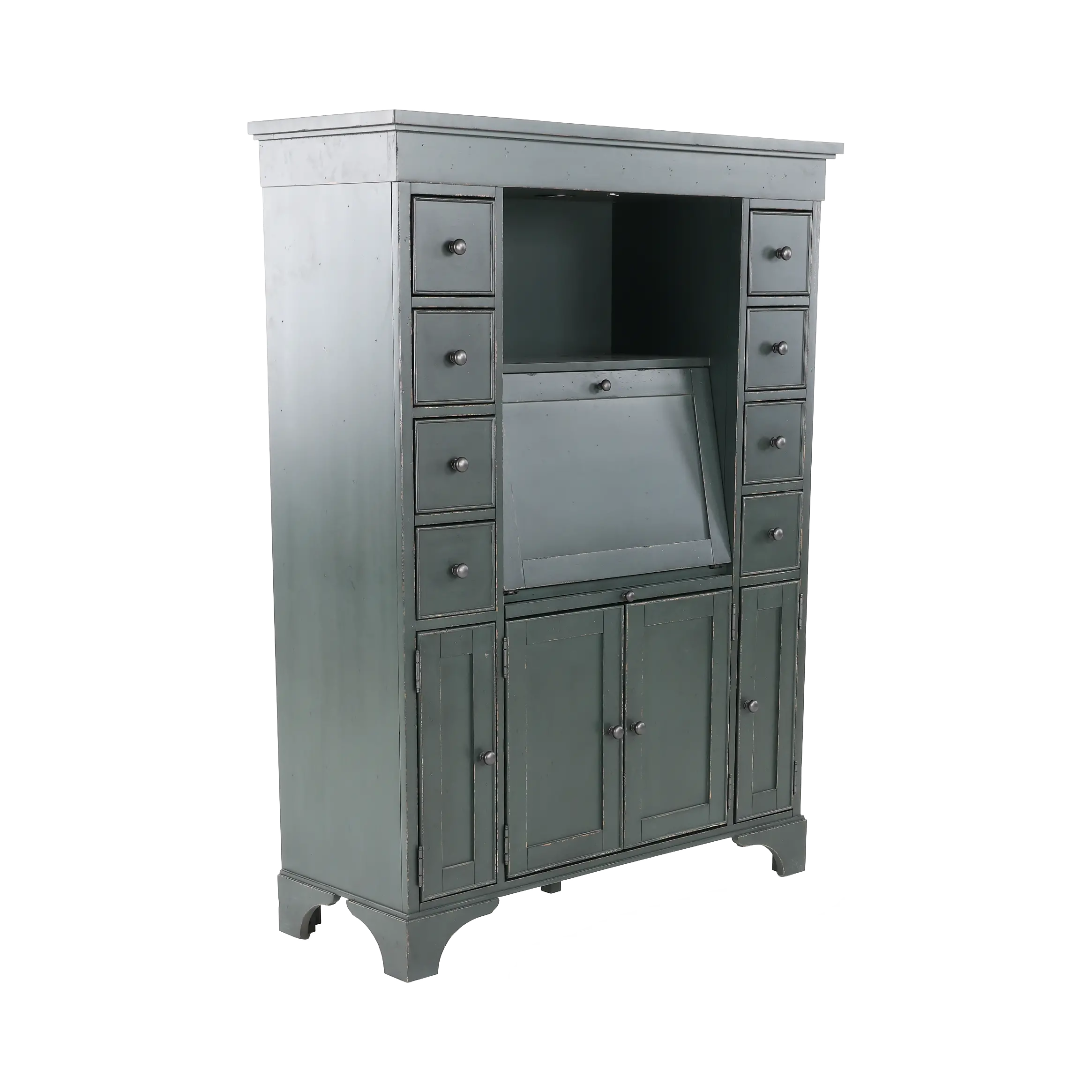 Country Living Green Secretary Cabinet-4