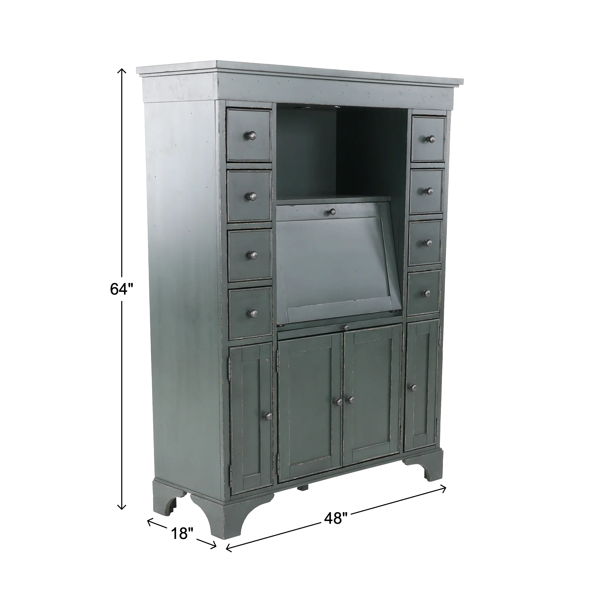 Country Living Green Secretary Cabinet-3