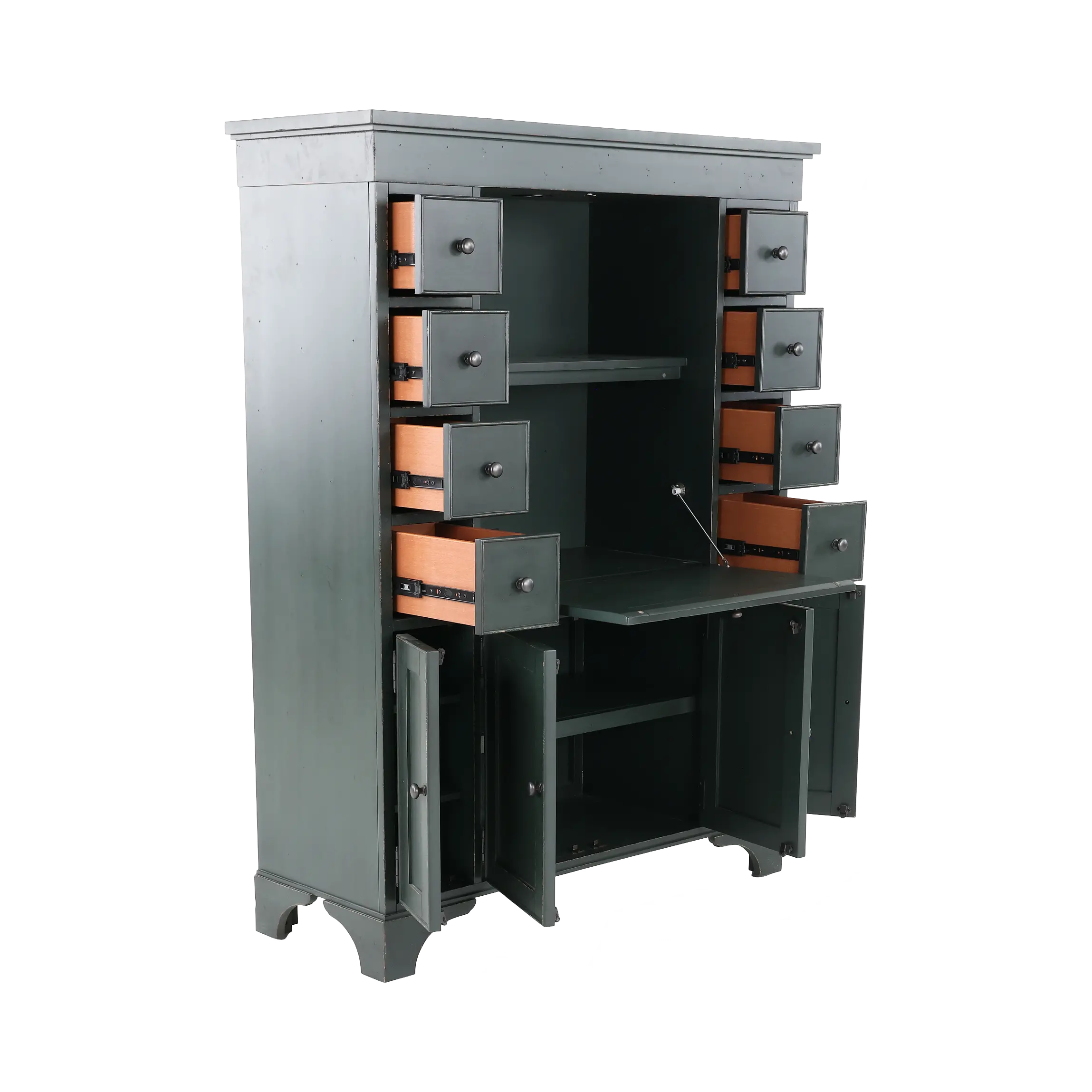 Country Living Green Secretary Cabinet-5