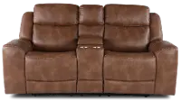 Montana Mocha Brown Power Reclining Loveseat