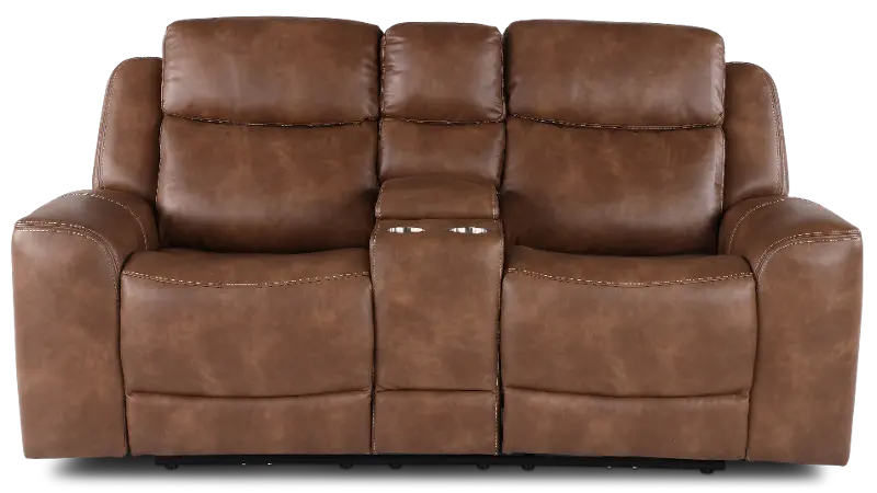 Montana Mocha Brown Power Reclining Loveseat