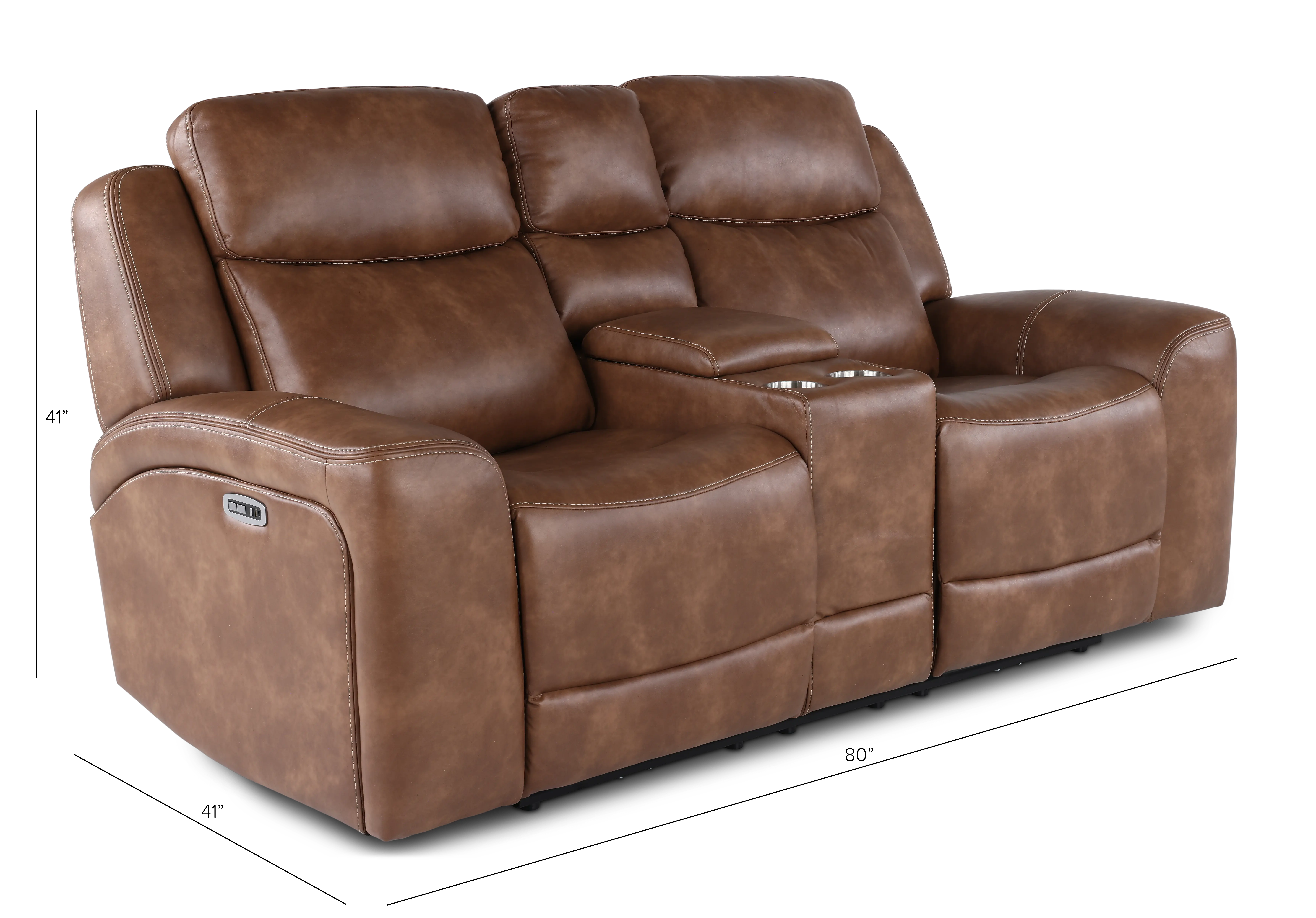 Montana Mocha Brown Power Reclining Loveseat-3