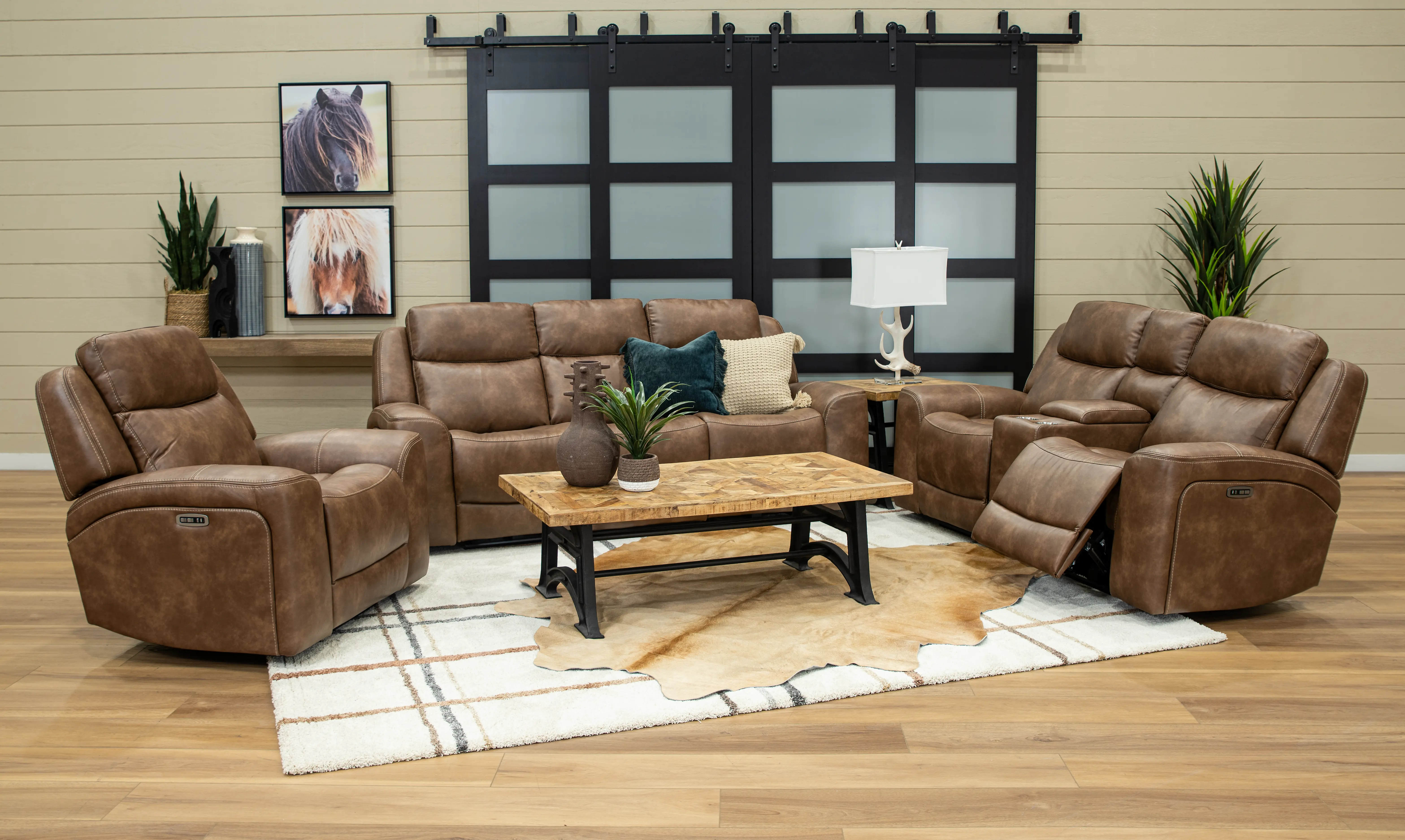 Montana Mocha Brown Power Reclining Sofa-2