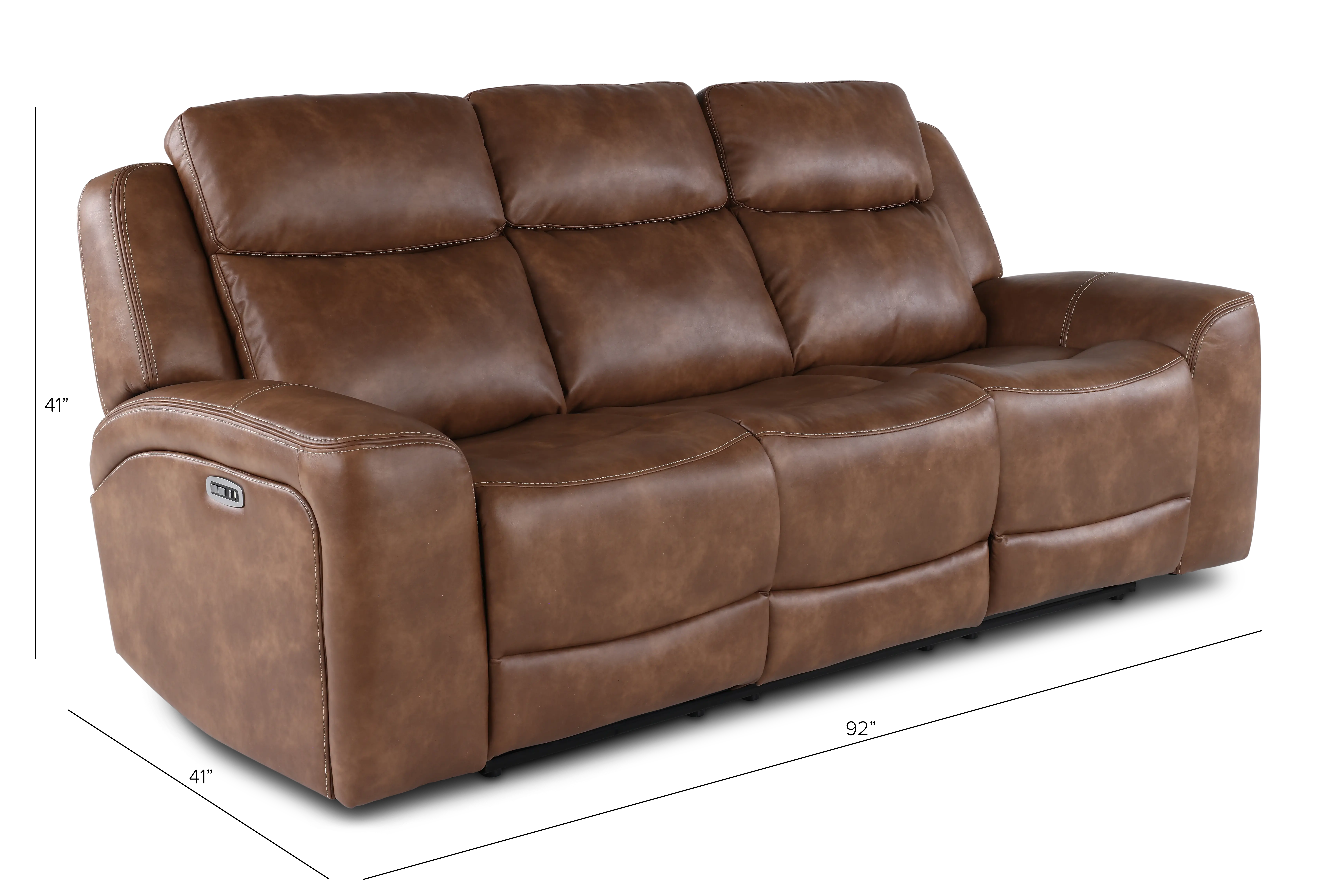 Montana Mocha Brown Power Reclining Sofa-3